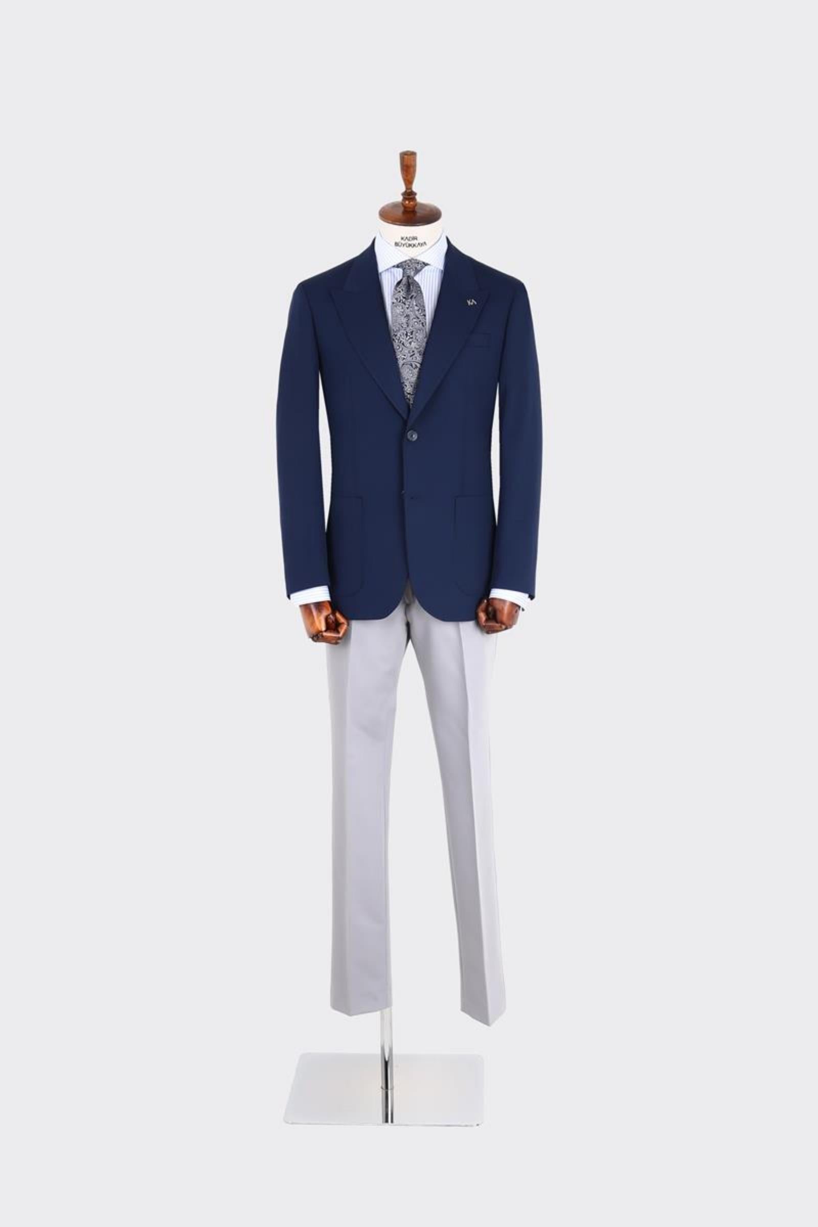 Erkek Kırlangıç Yaka Ceket-KAX5165W