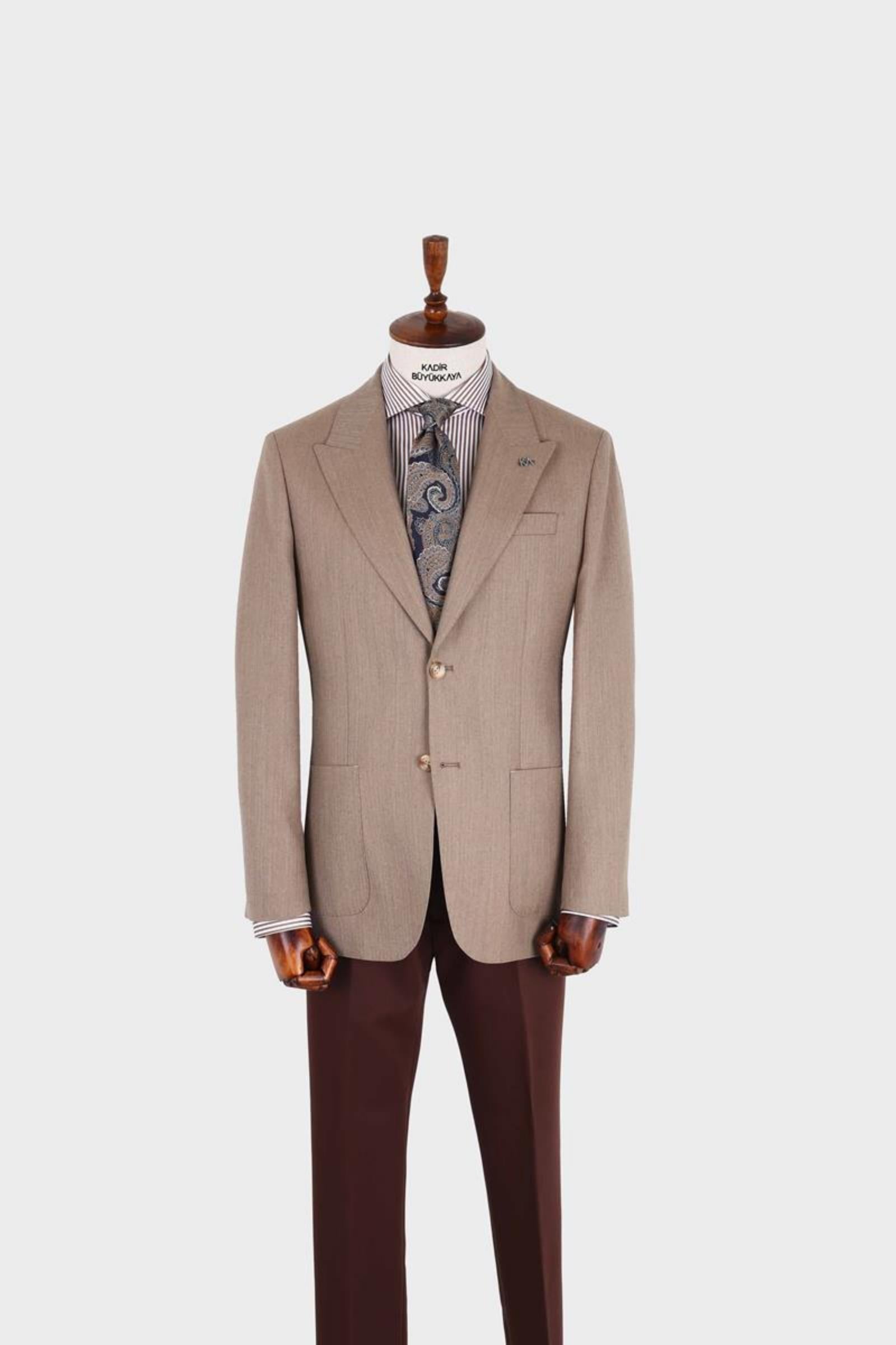 Erkek Kırlangıç Yaka  Ceket-KAX5166W