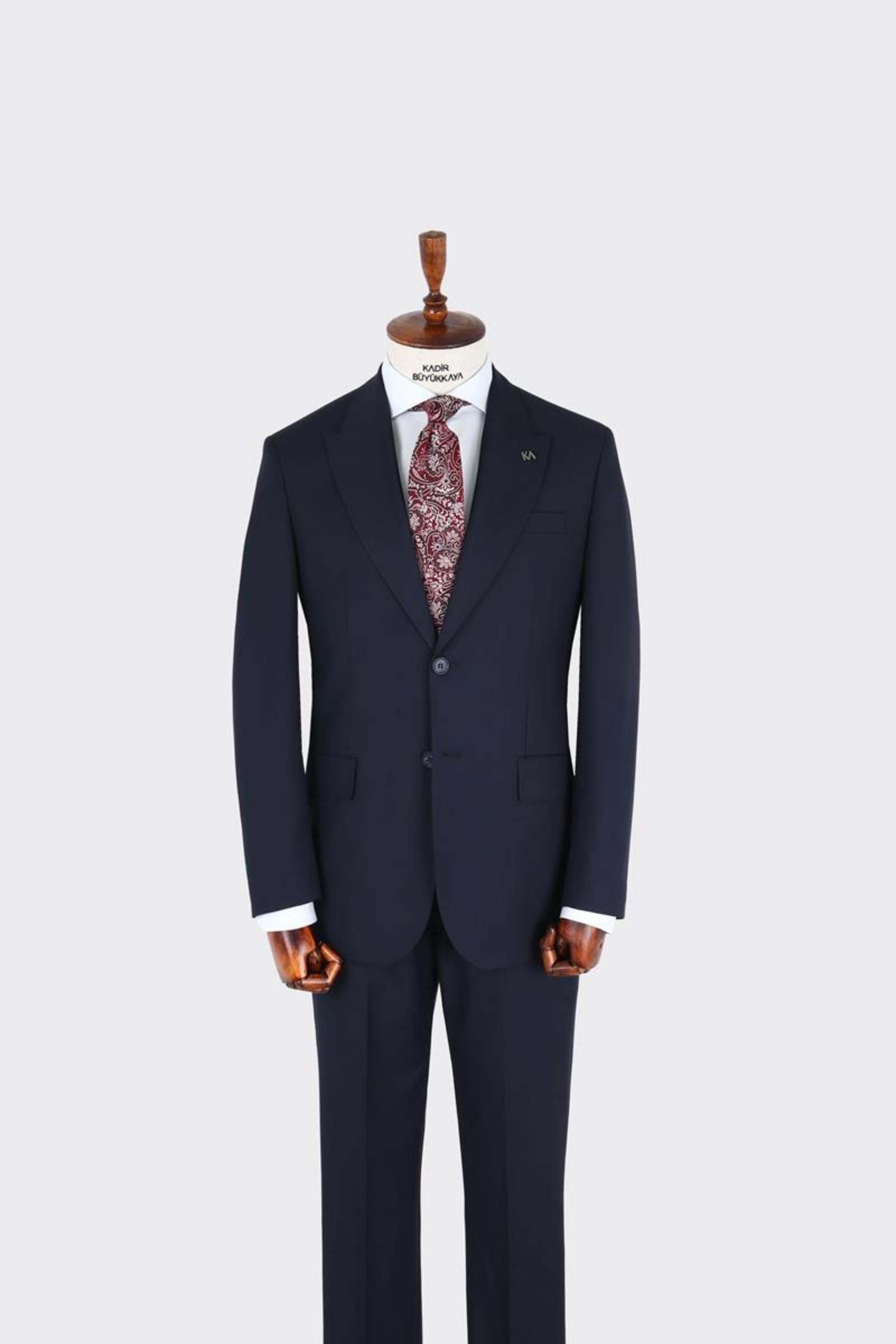 Erkek Kırlangıç Yaka İki Düğmeli  Takım Elbise-KAX1320W