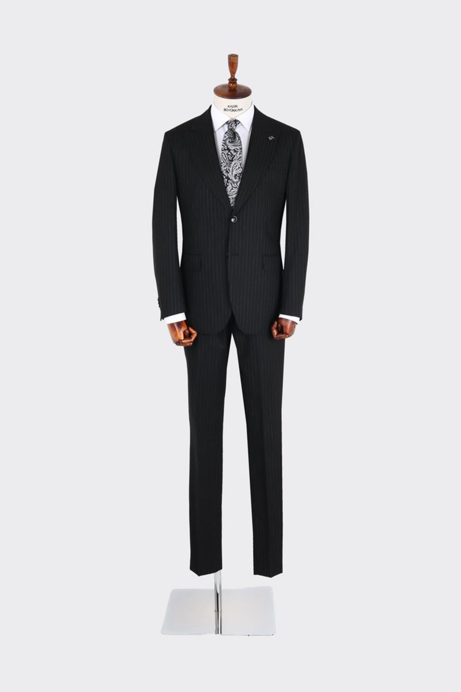 Erkek Kırlangıç Yaka İki Düğmeli  Takım Elbise-KAX1327W