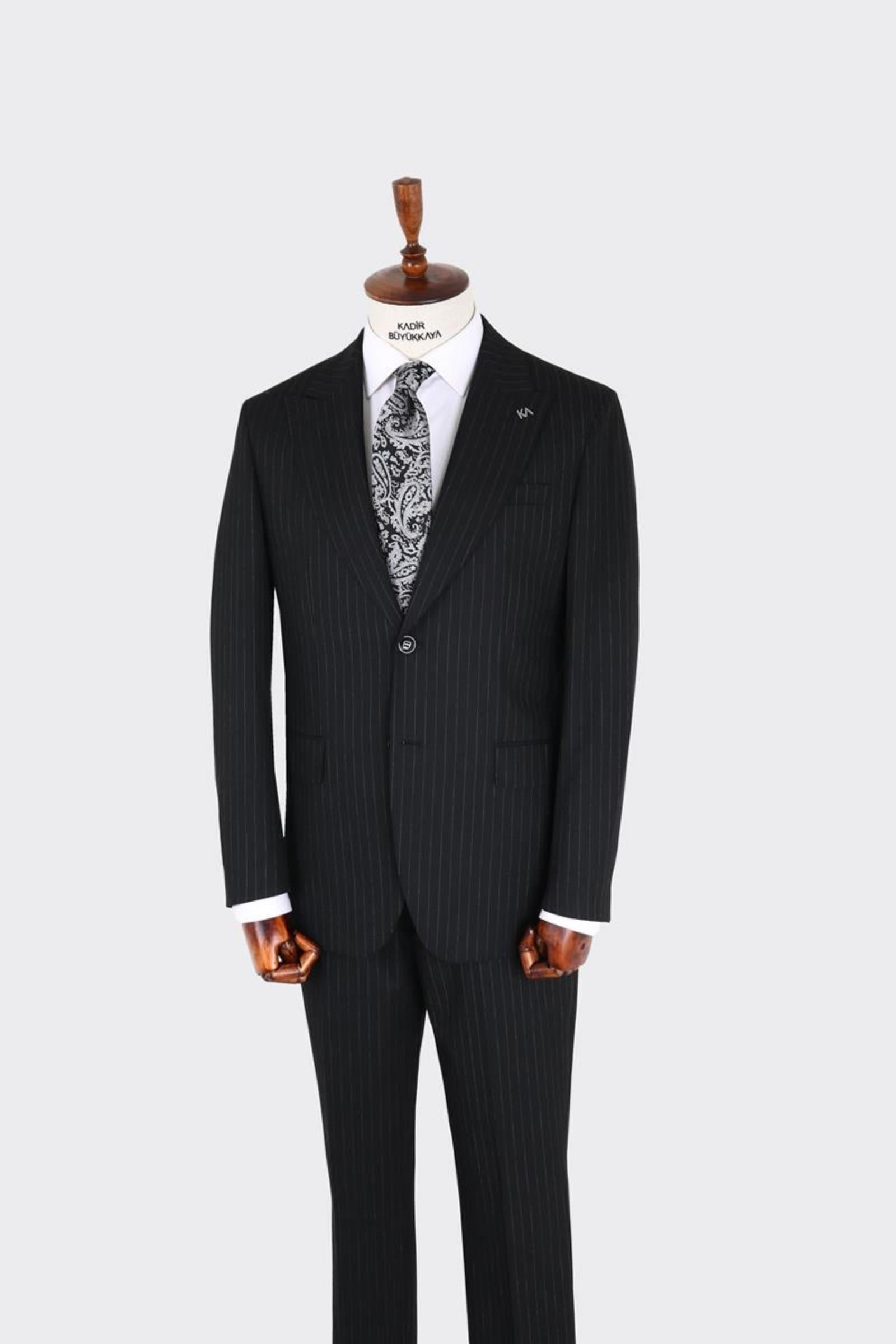 Erkek Kırlangıç Yaka İki Düğmeli  Takım Elbise-KAX1327W