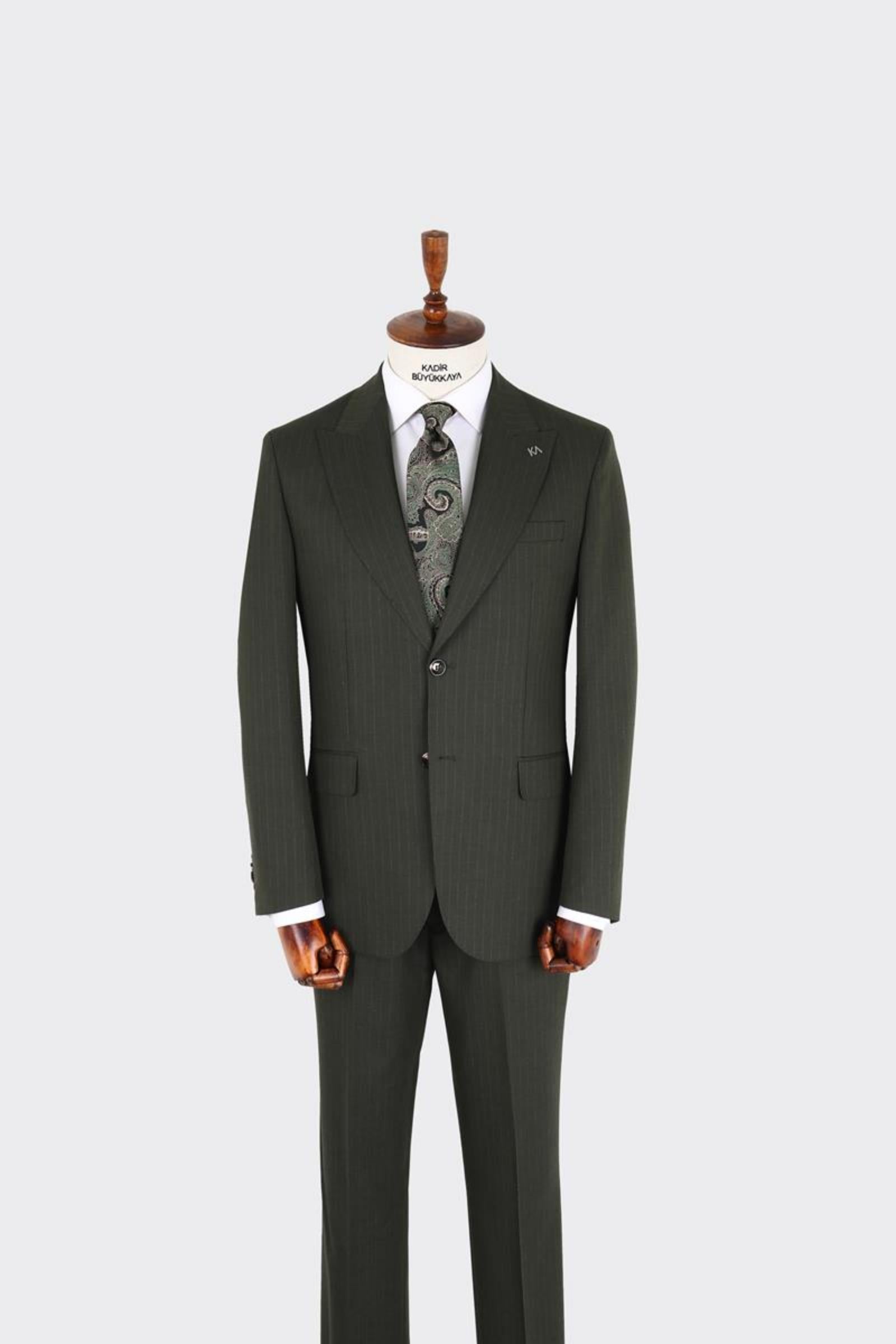 Erkek Kırlangıç Yaka İki Düğmeli  Takım Elbise-KAX1327W