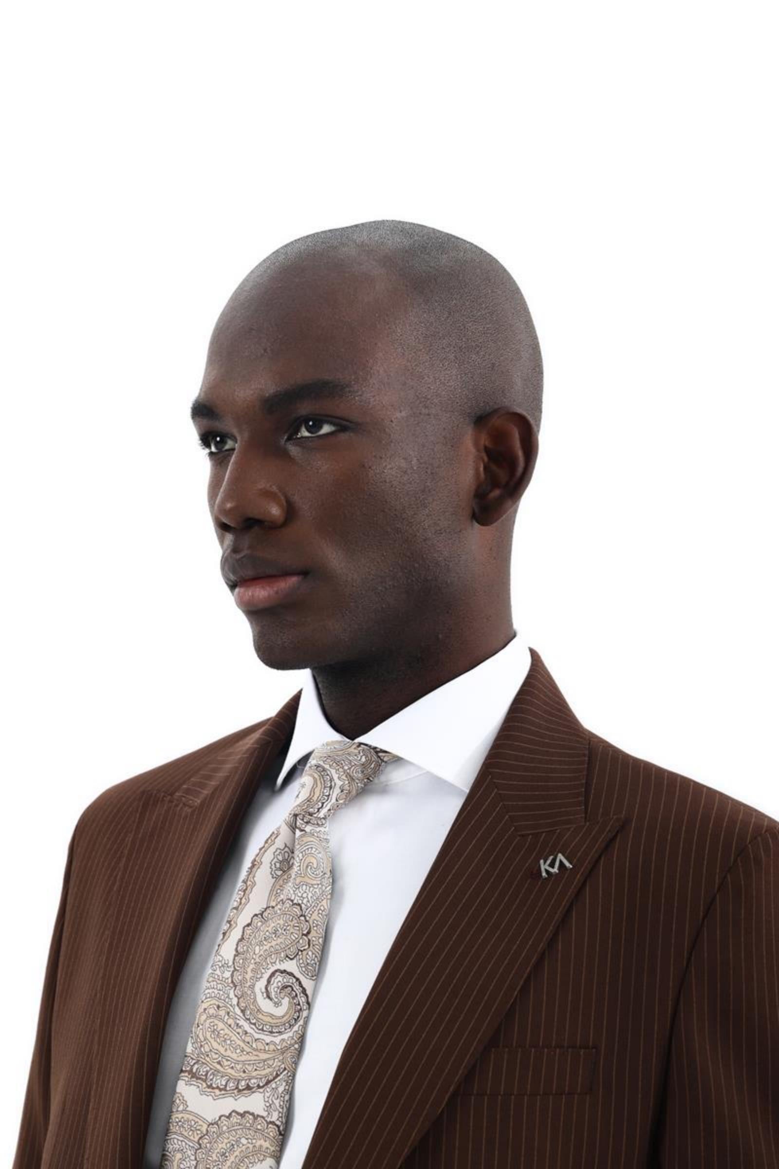 Erkek Kırlangıç Yaka İki Düğmeli  Takım Elbise-KAX1329W