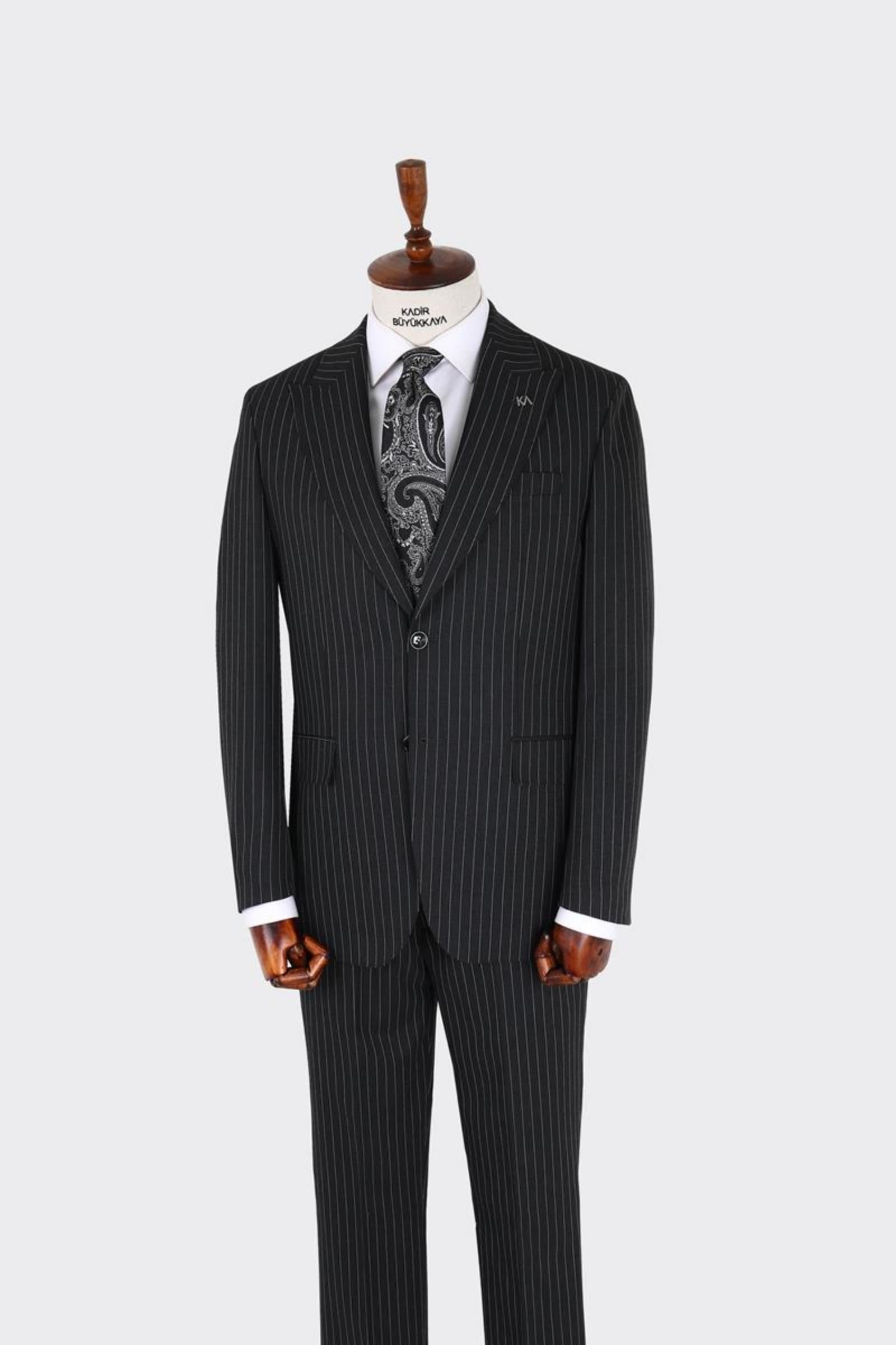 Erkek Kırlangıç Yaka İki Düğmeli  Takım Elbise-KAX1328W