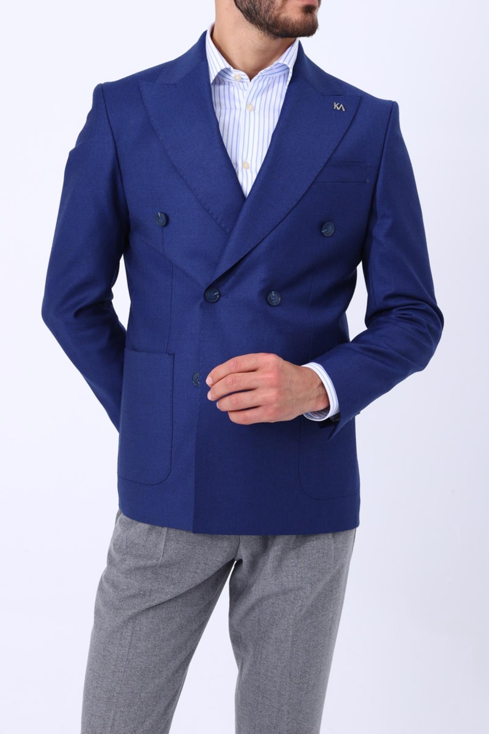 Erkek Kruvaze Ceket-KAV5217W