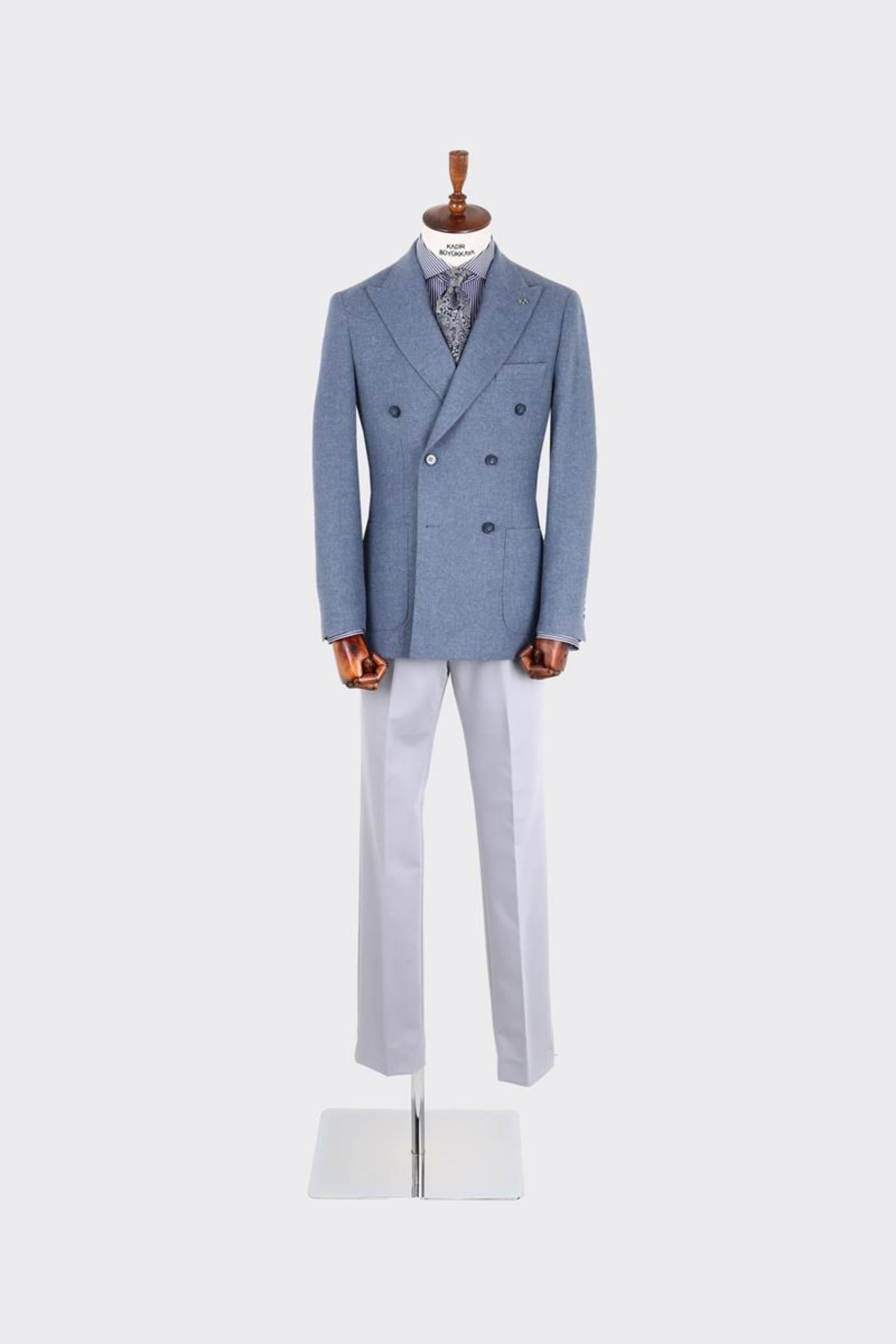 Erkek Kruvaze Ceket-KAX5851W