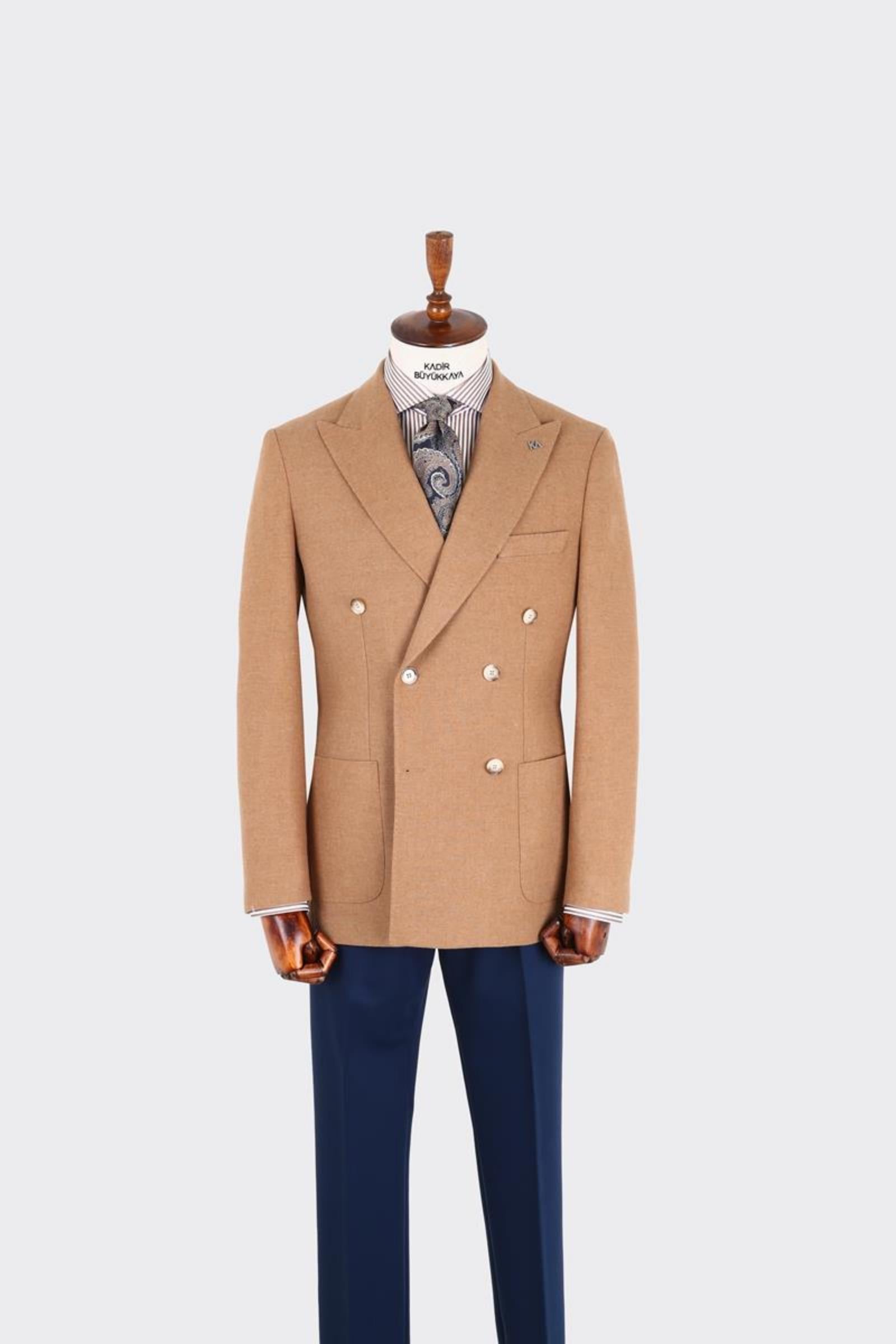 Erkek Kruvaze Ceket-KAX5851W