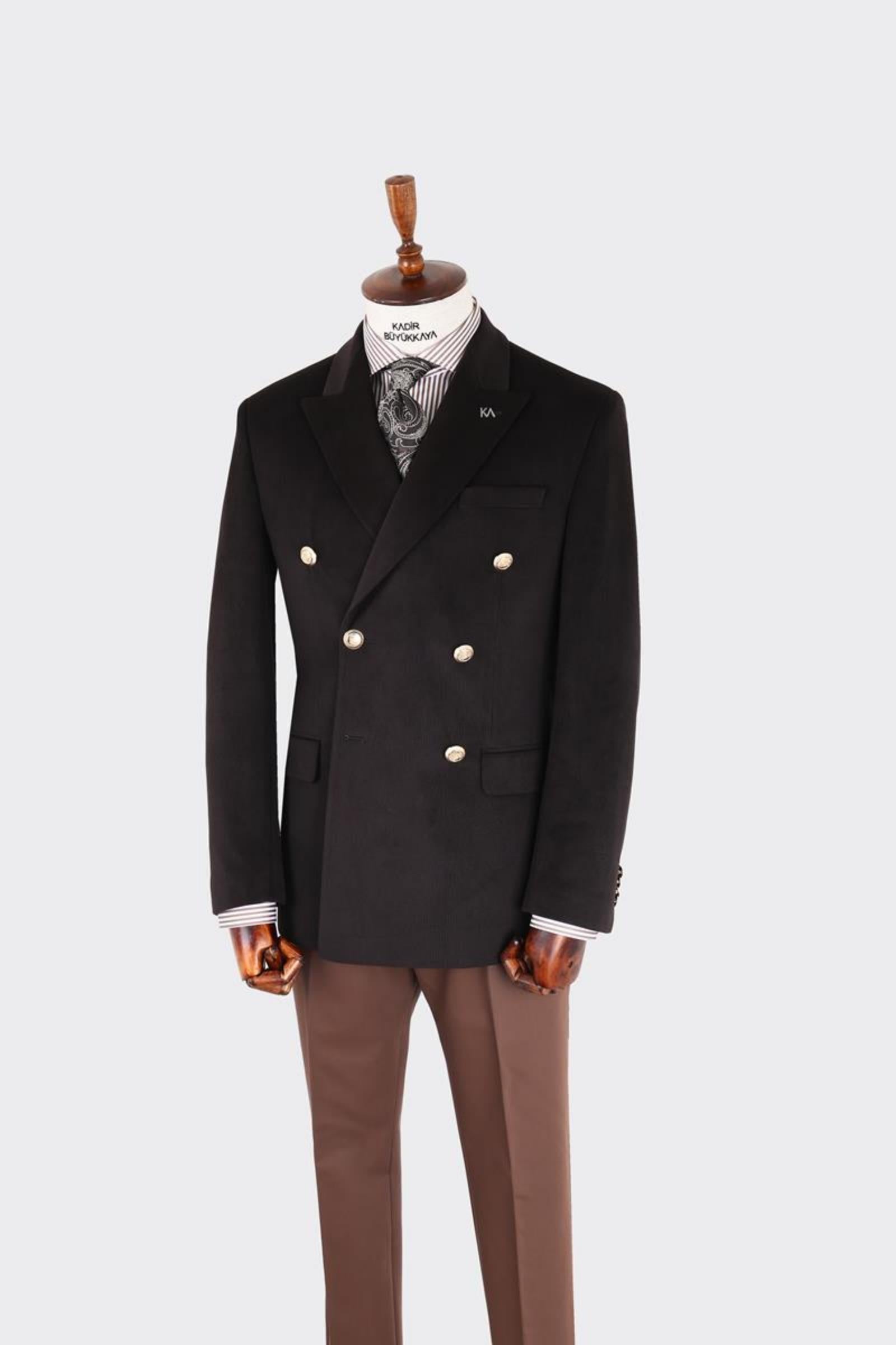 Erkek Kruvaze Ceket-KAX5855W