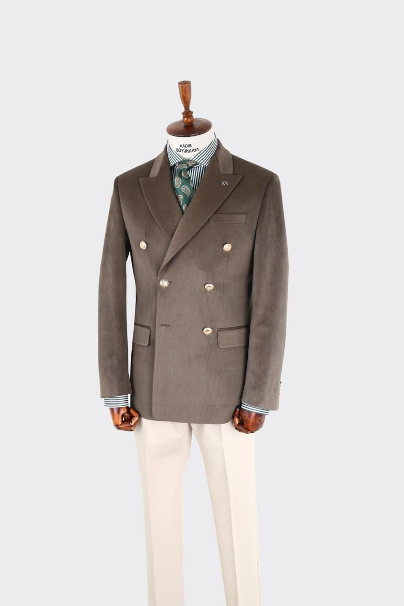 Erkek Kruvaze Ceket-KAX5855W