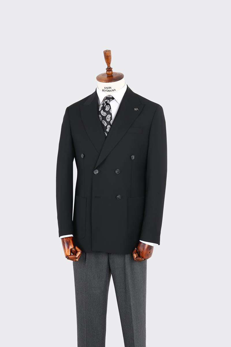 Erkek Kruvaze Ceket-KAX5230S