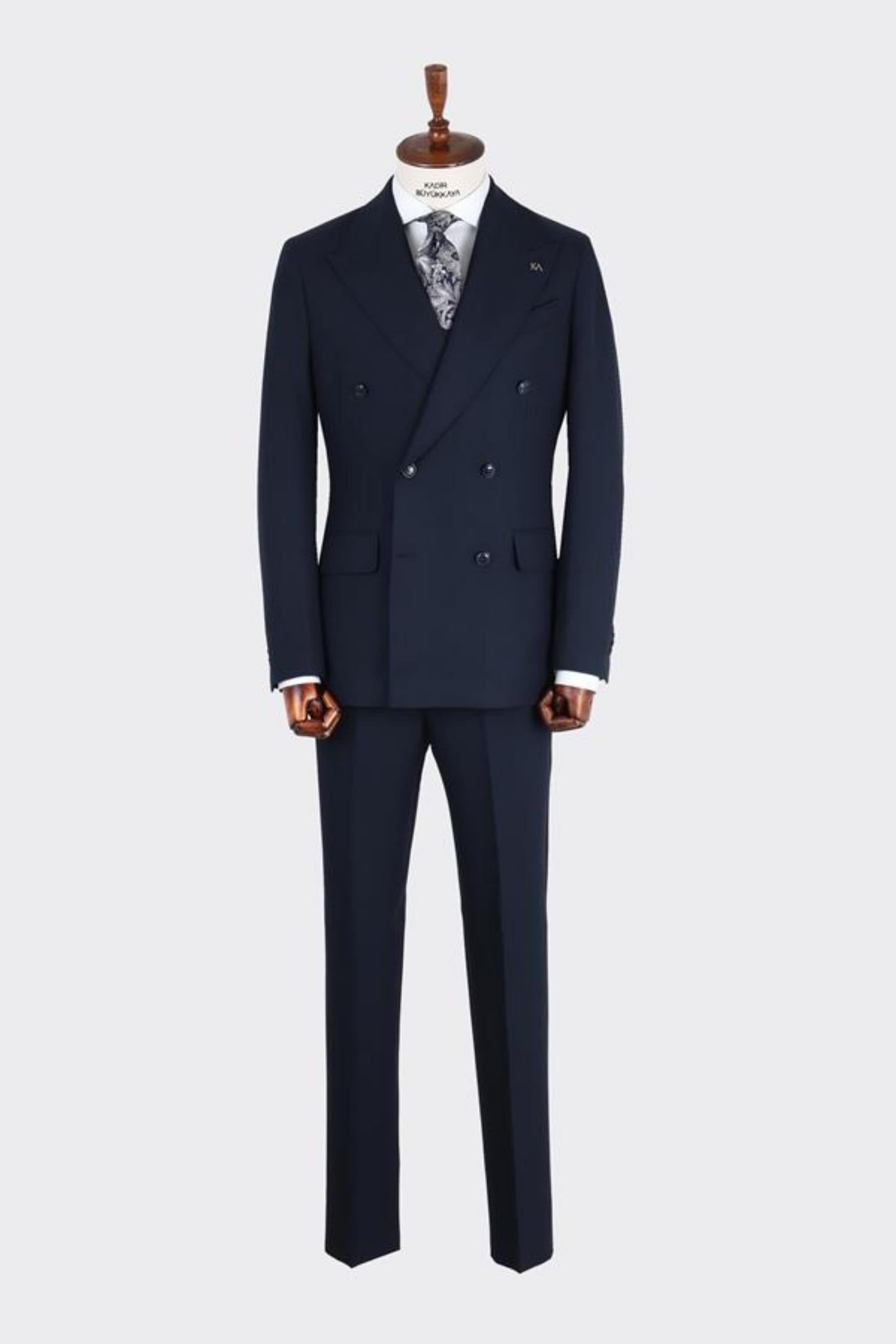 Erkek Kruvaze Takım Elbise-KAB1235S