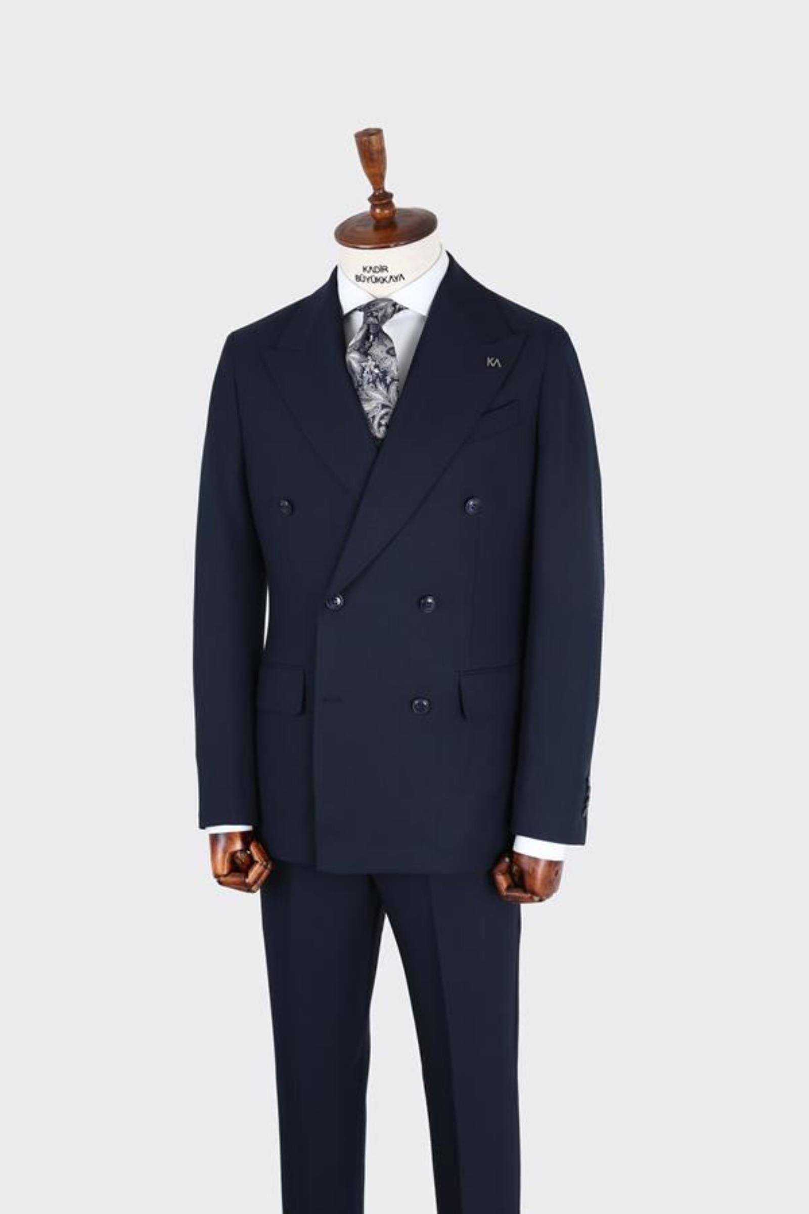 Erkek Kruvaze Takım Elbise-KAB1235S