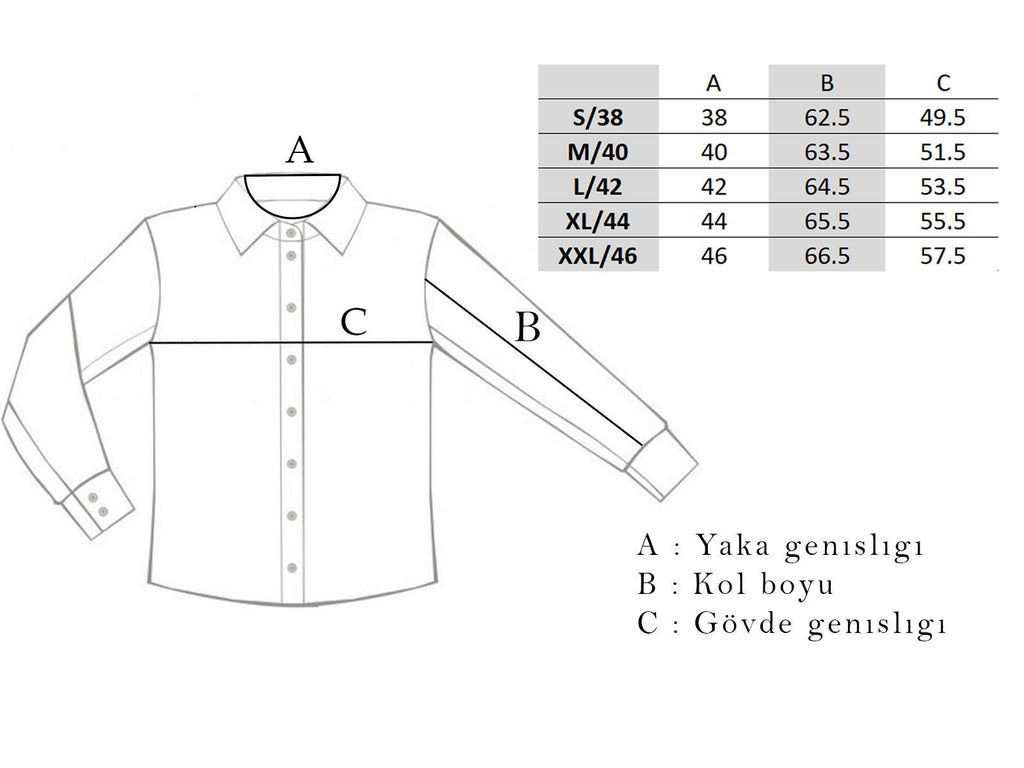 Erkek İtalyan Yaka Gömlek-KAB4125S