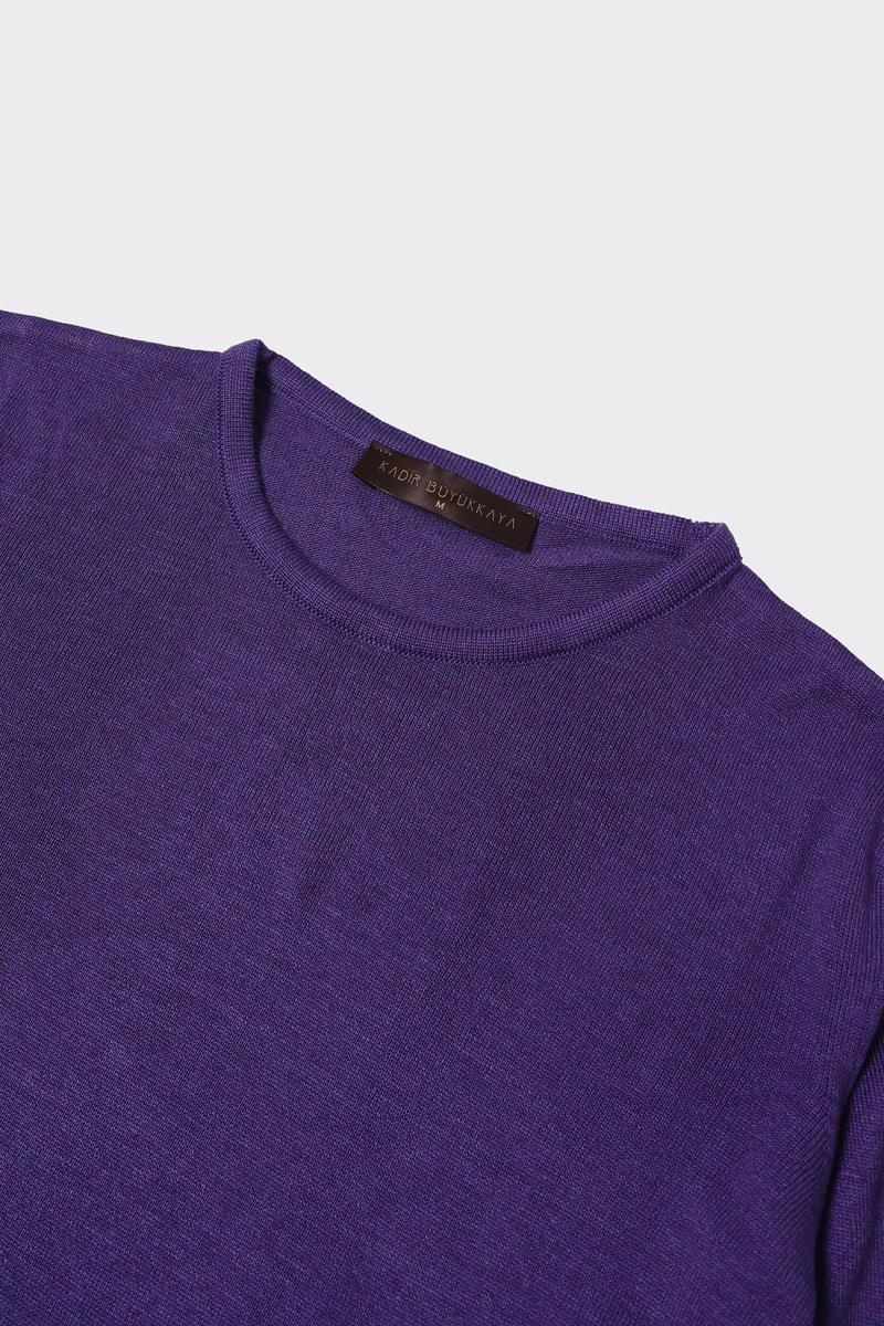 Bisiklet Yaka Triko Erkek Kazak-KAW6600W