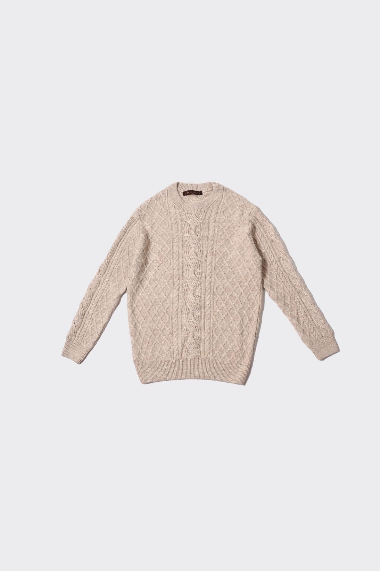 Bisiklet Yaka Erkek Pamuklu Klasik Kazak-KAW6901W