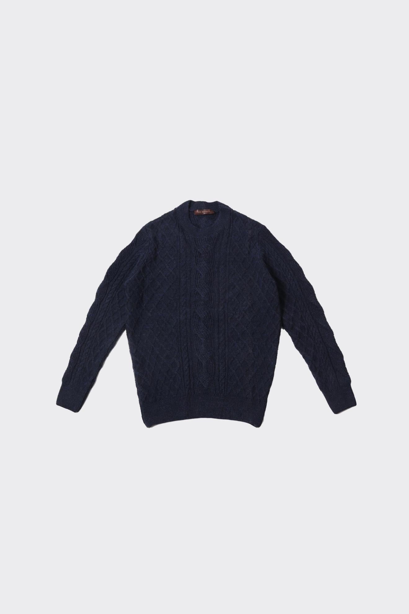 Bisiklet Yaka Erkek Pamuklu Klasik Kazak-KAW6901W