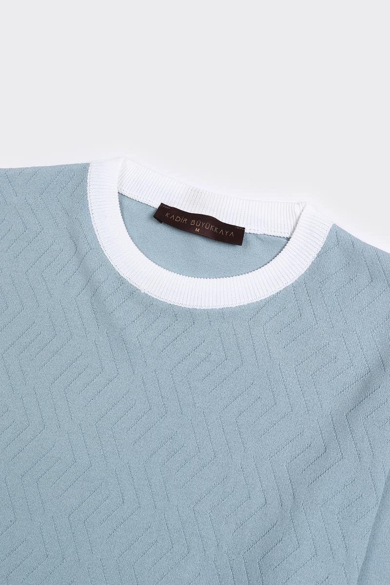 Bisiklet Yaka Kısa Kol Erkek T-Shirt-KAX6222S