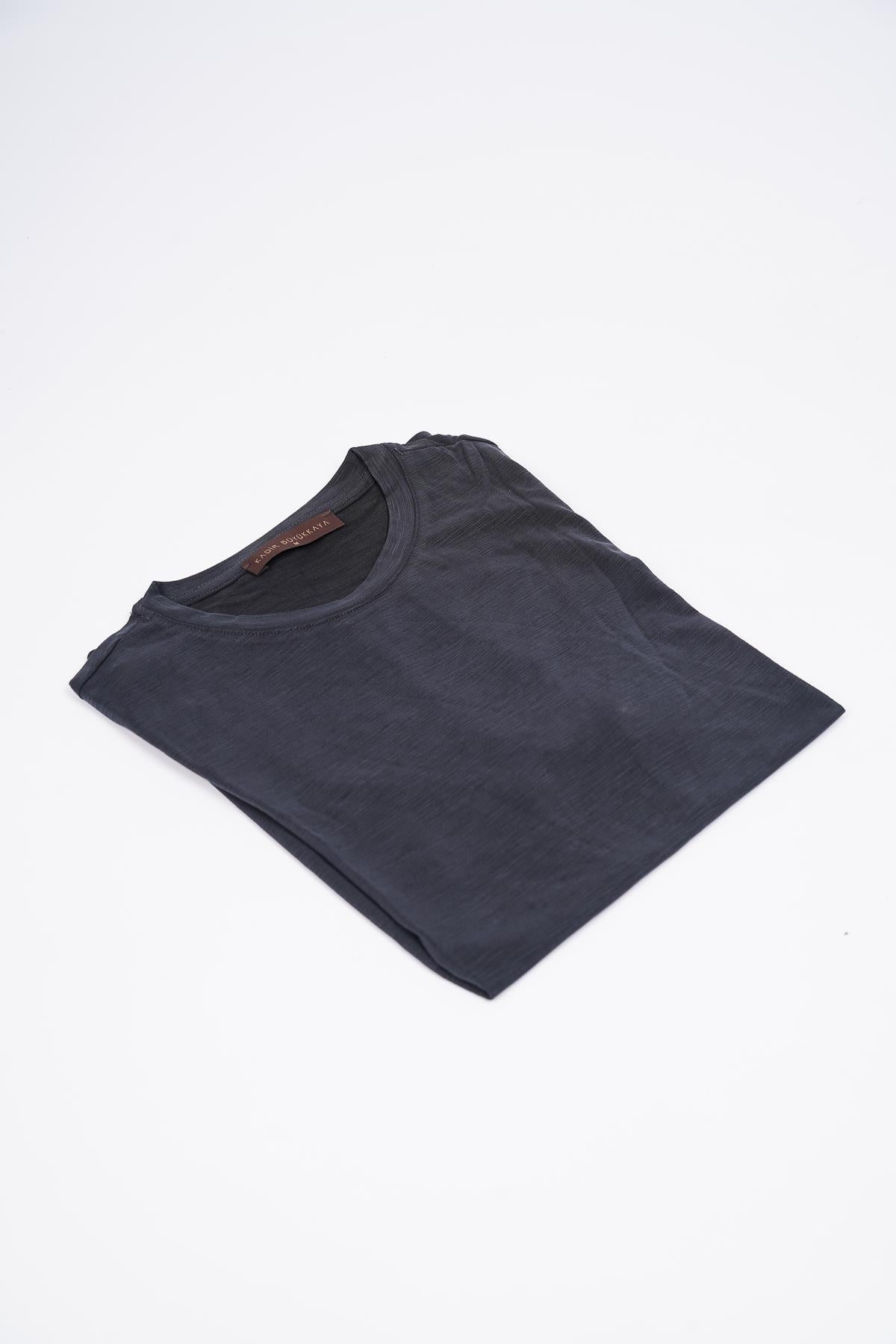 Bisiklet Yaka Kısa Kol Erkek T-Shirt-KAO6298S