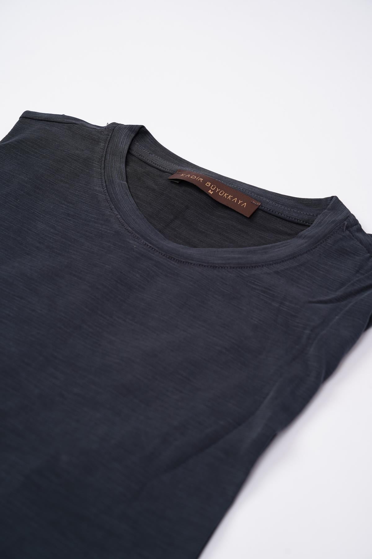 Bisiklet Yaka Kısa Kol Erkek T-Shirt-KAO6298S