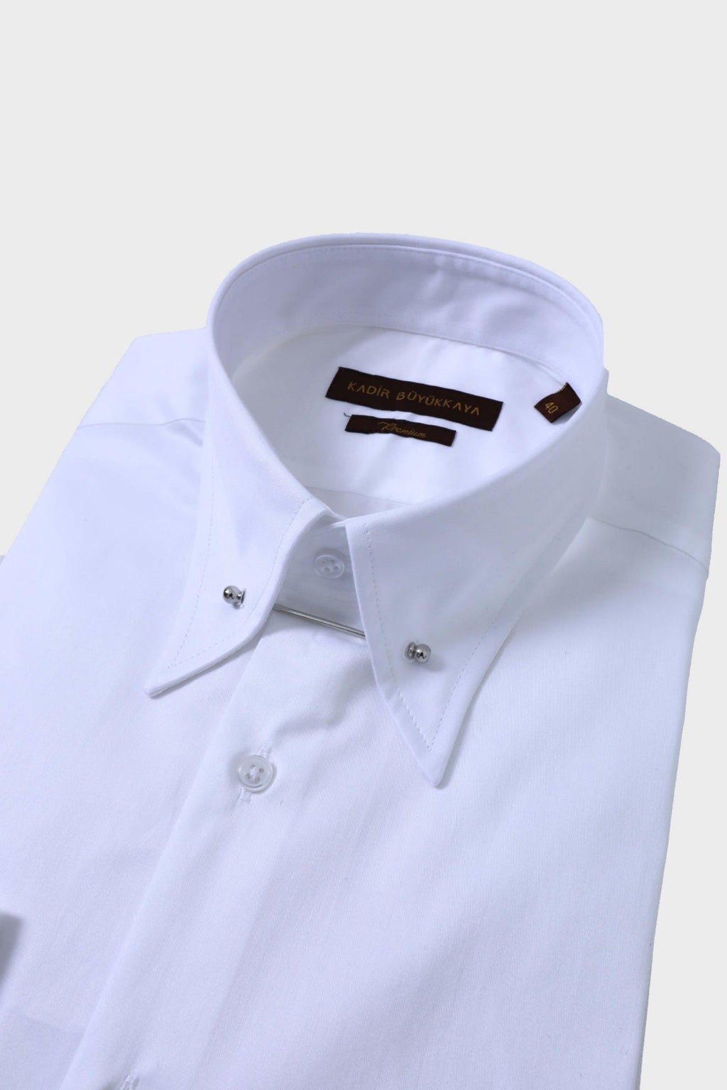 Slim Fit Dar Kesim Büyük İğneli Yaka Pamuklu Erkek Gömlek-KAW4405S