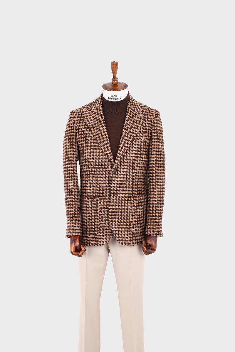 Klasik Yaka Slim Fit Erkek Ceket-KAW5097W