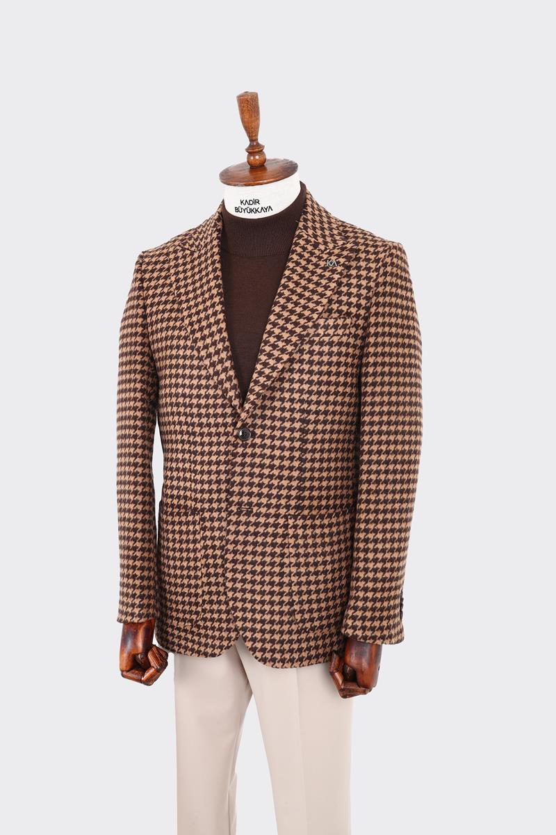 Klasik Yaka Slim Fit Erkek Ceket-KAW5097W