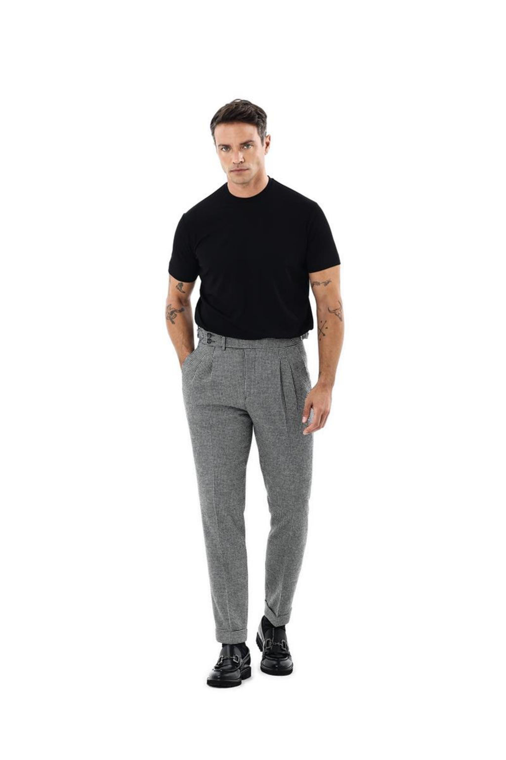 Erkek Çift Pile Pantolon-KAX2856W