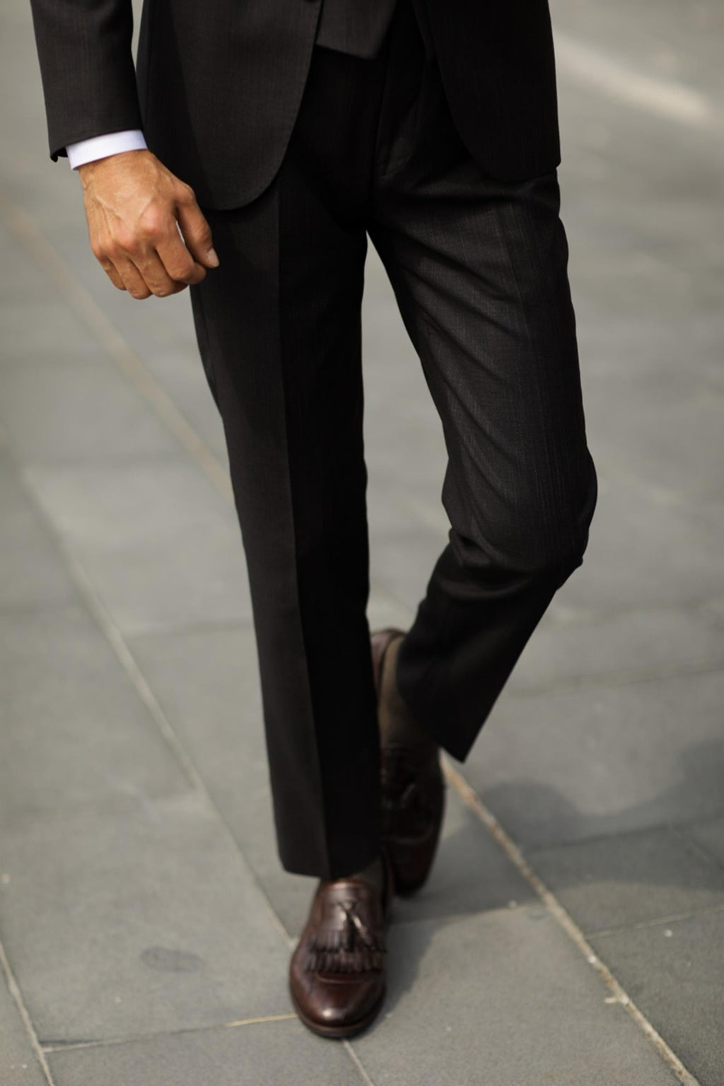 Erkek Dayanıklı Kumaşlı  Yelekli Takım Elbise-KAV1034W