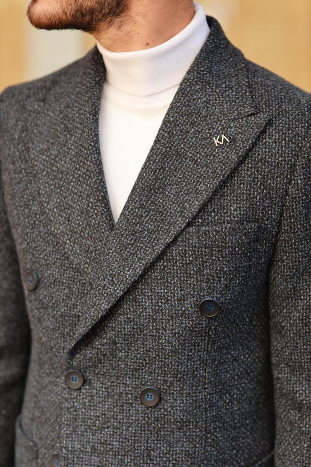 Modern Kesim Rahat Erkek Kruvaze Kaban-KAV7206W