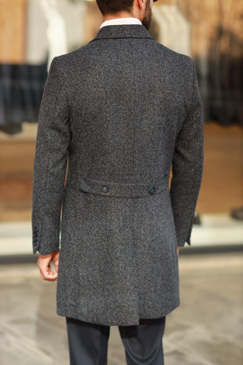 Modern Kesim Rahat Erkek Kruvaze Kaban-KAV7206W