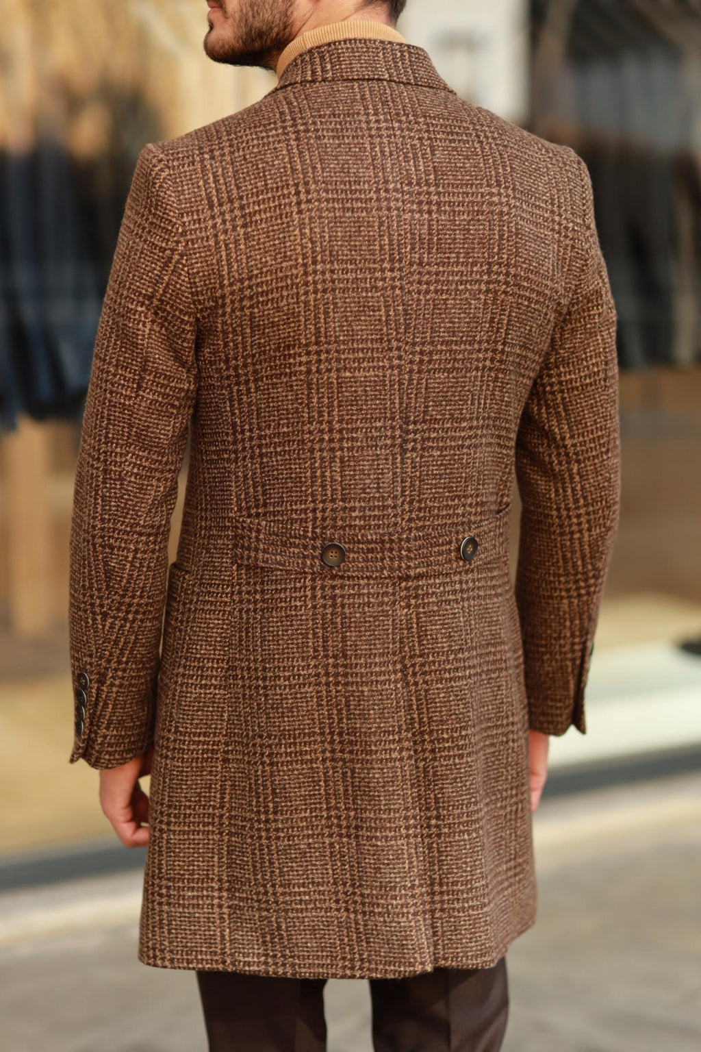 Modern Kesim Rahat Erkek Kruvaze Kaban-KAV7206W