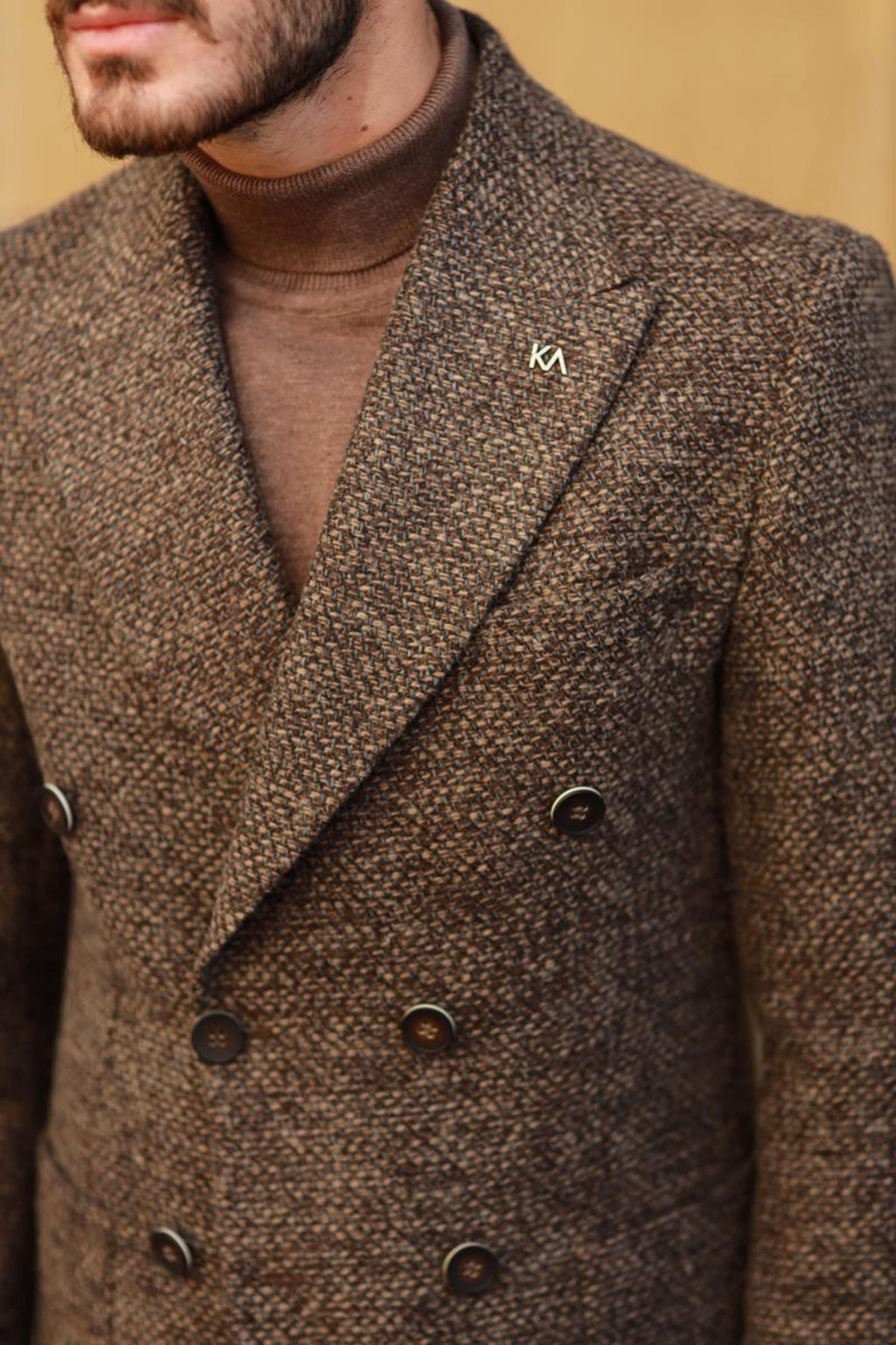 Modern Kesim Rahat Erkek Kruvaze Kaban-KAV7206W