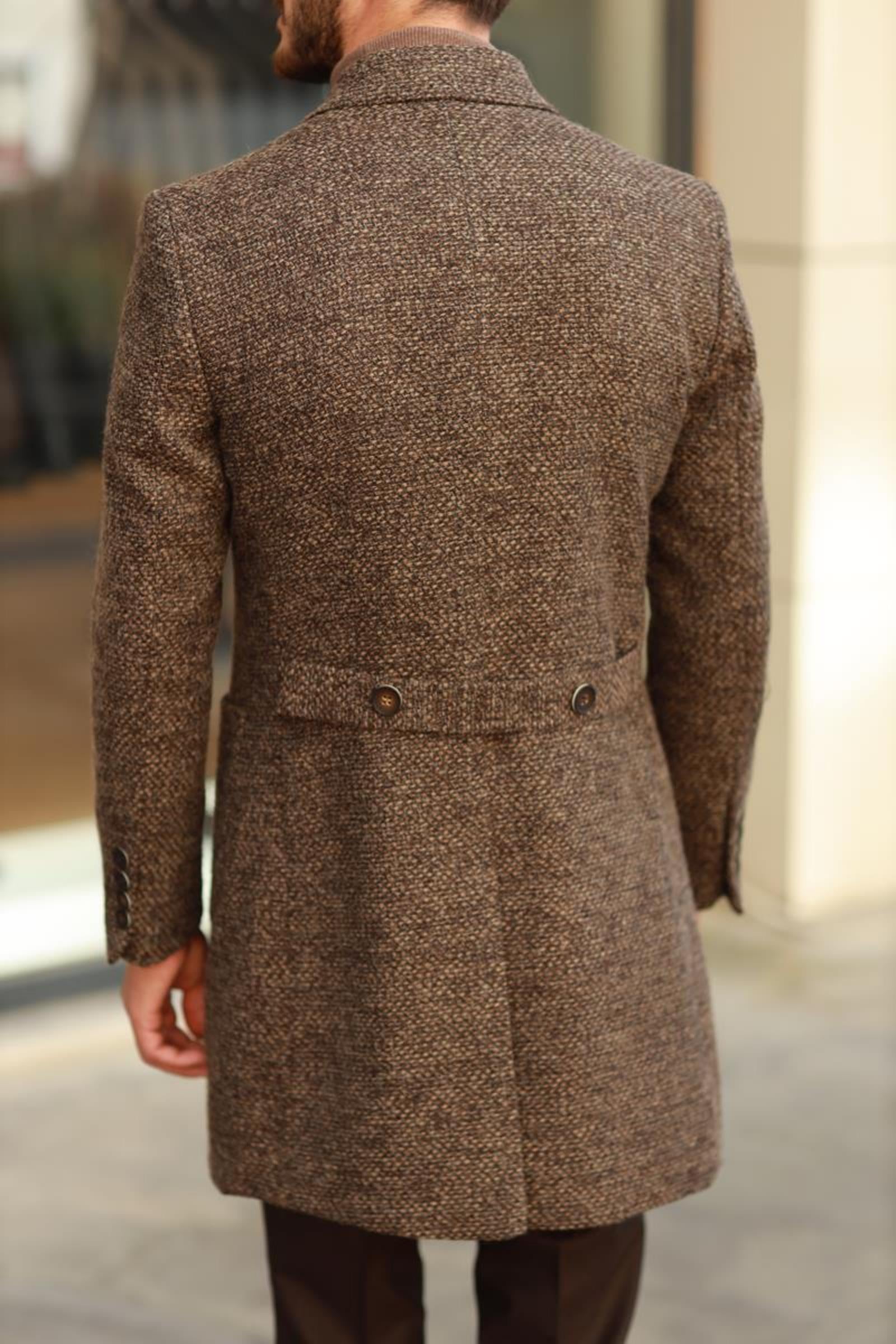 Modern Kesim Rahat Erkek Kruvaze Kaban-KAV7206W