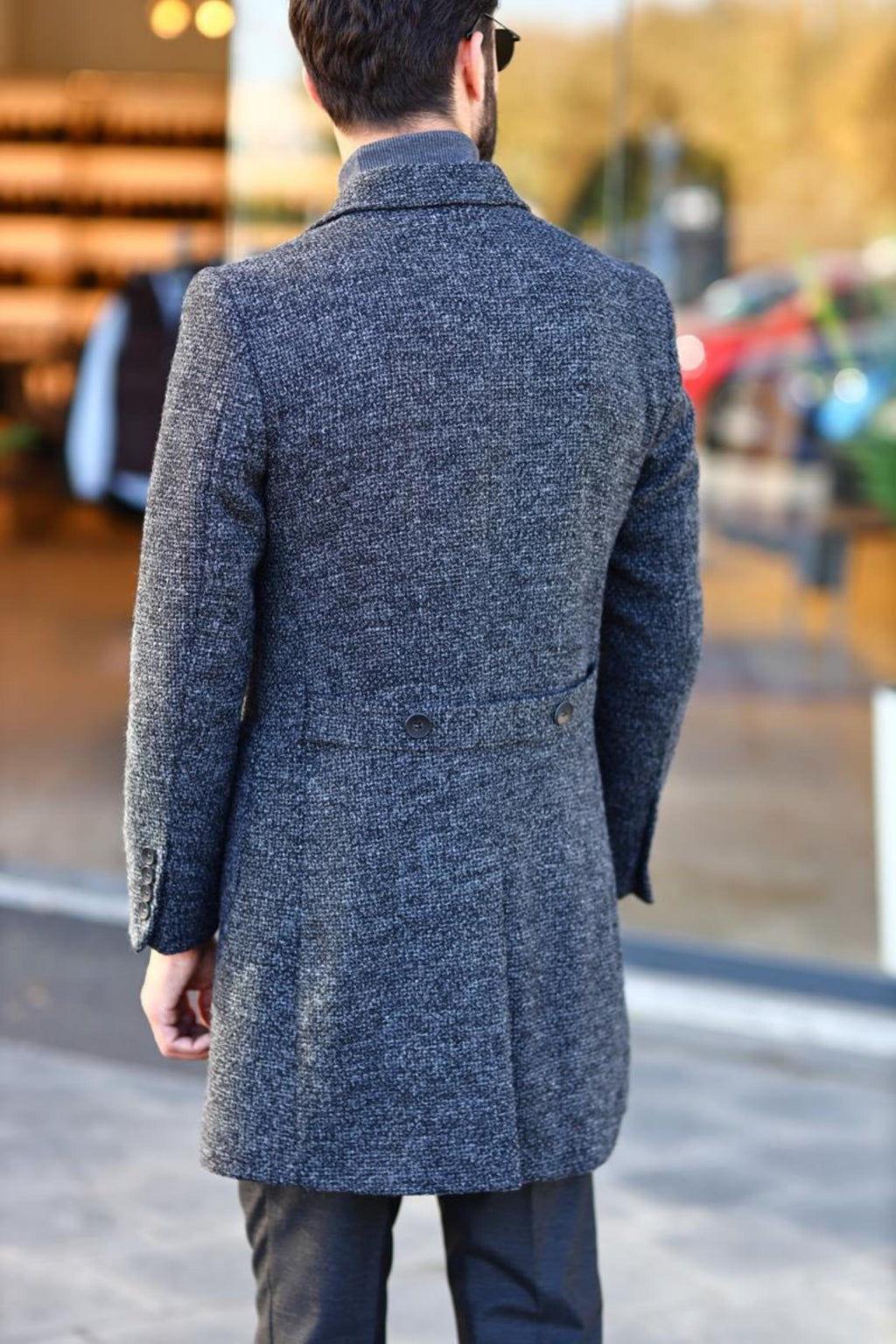 Modern Kesim Rahat Erkek Kruvaze Kaban-KAV7206W