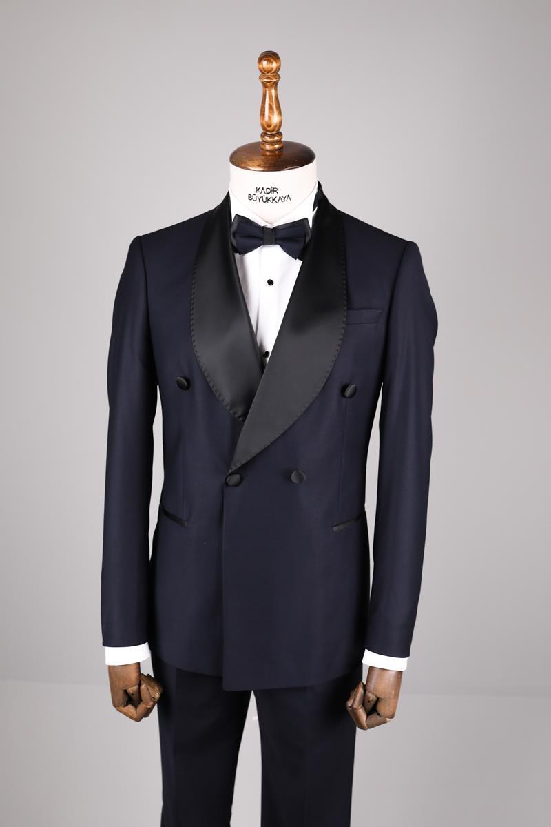 Erkek Smokin Takım Elbise - Zarif Tasarım-KAV1524S