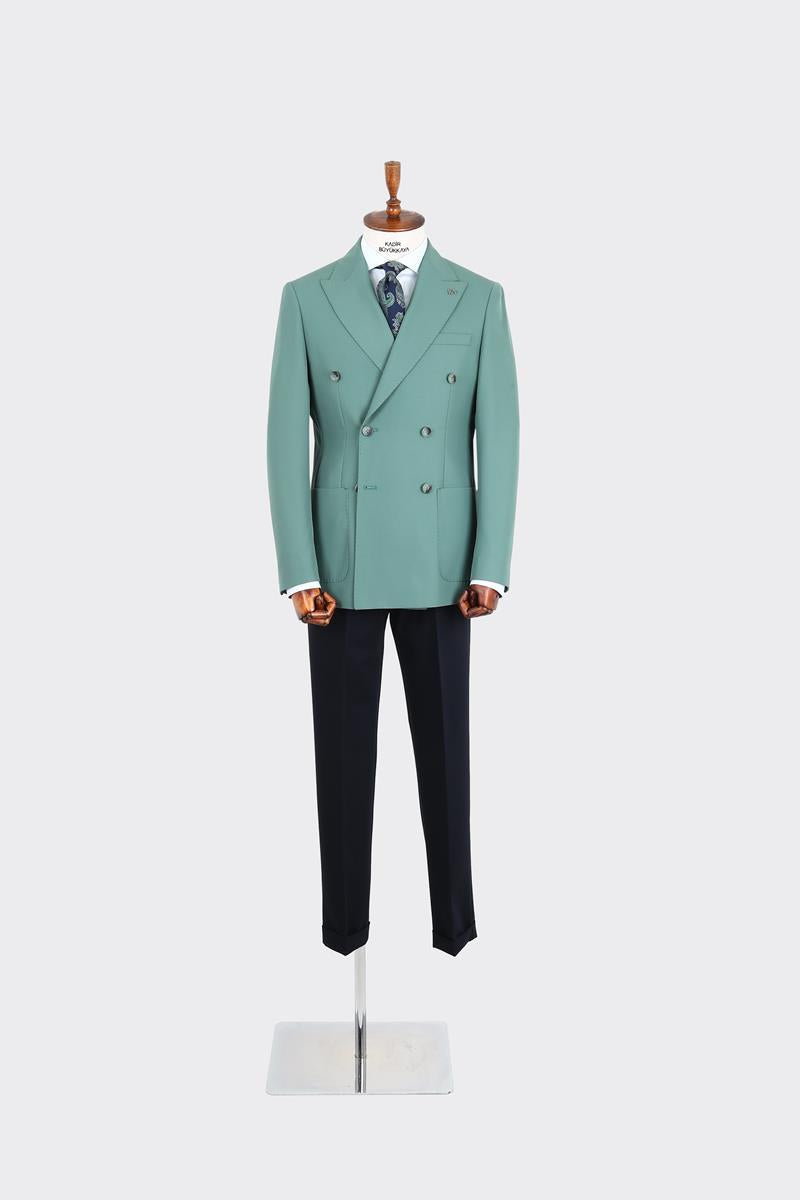 Kruvaze Stil Erkek Ceket - Nefes Alabilir Kumaş-KAW5244W