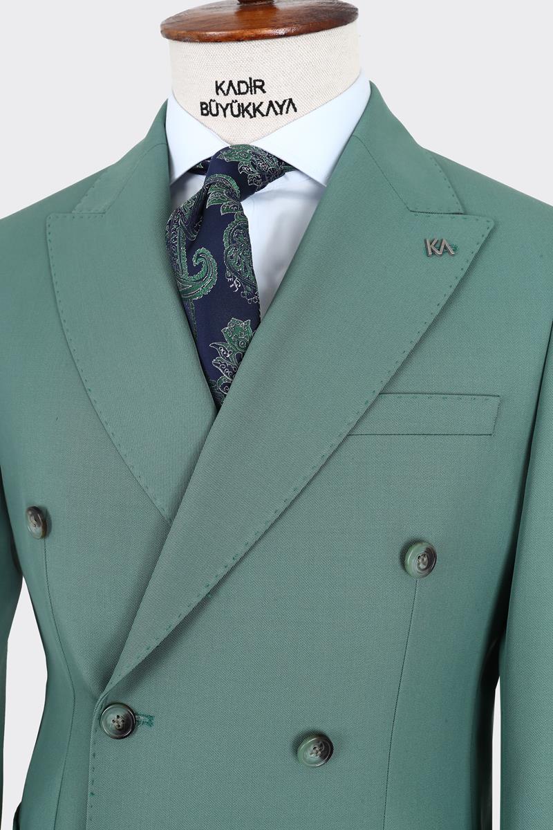 Kruvaze Stil Erkek Ceket - Nefes Alabilir Kumaş-KAW5244W