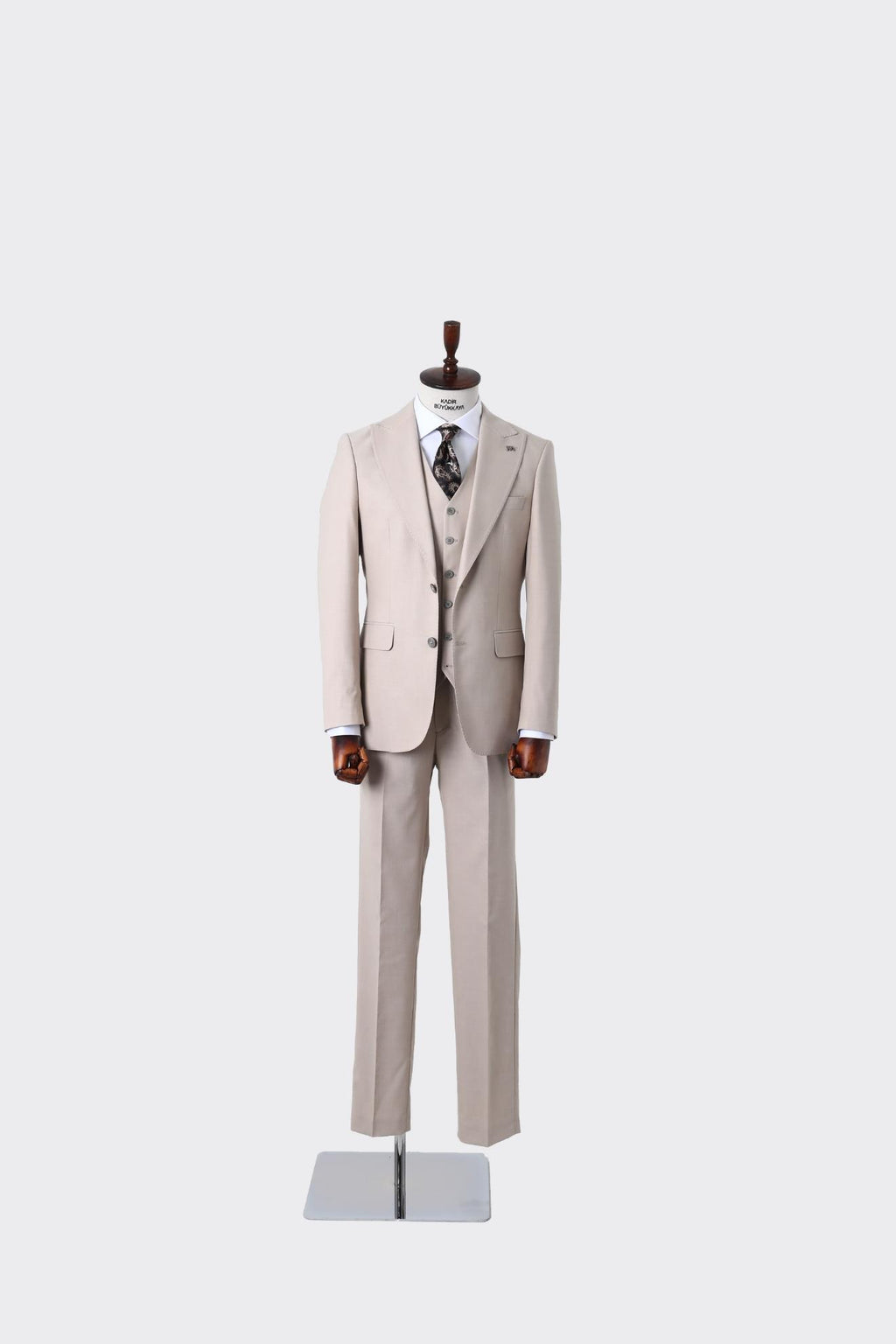 Klasik Yelekli Erkek Takım Elbise - Slim Fit Kesim-KAW1030S