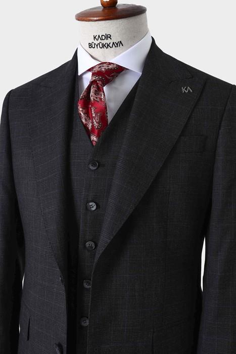 Modern Slim Fit Yelekli Takım Elbise-KAW1009S