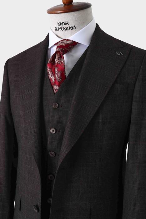 Modern Slim Fit Yelekli Takım Elbise-KAW1009S