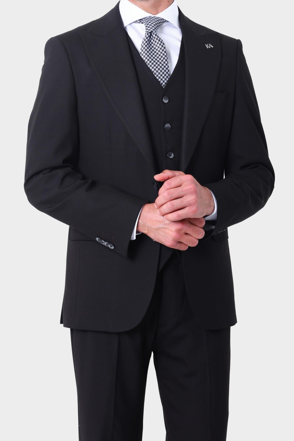 Şık ve Rahat Yelekli Erkek Takım Elbise-KAW1021S