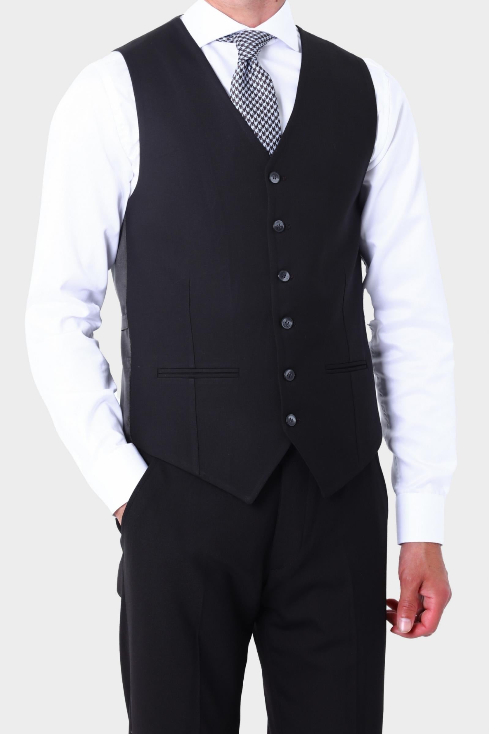 Şık ve Rahat Yelekli Erkek Takım Elbise-KAW1021S