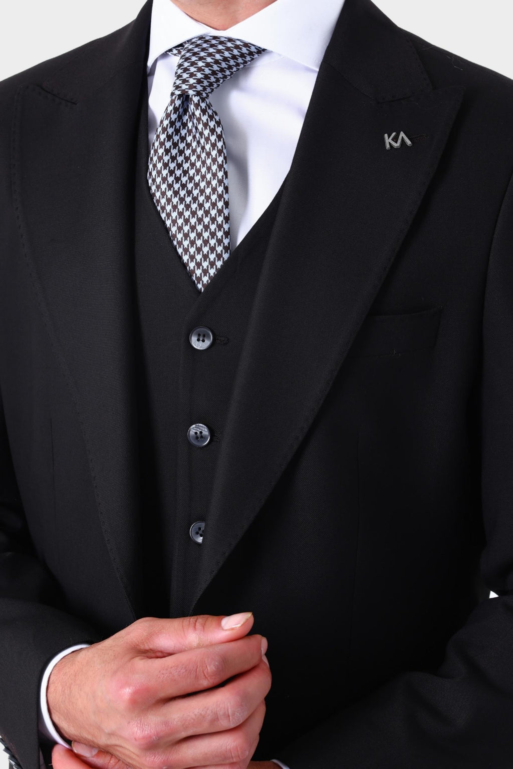 Şık ve Rahat Yelekli Erkek Takım Elbise-KAW1021S