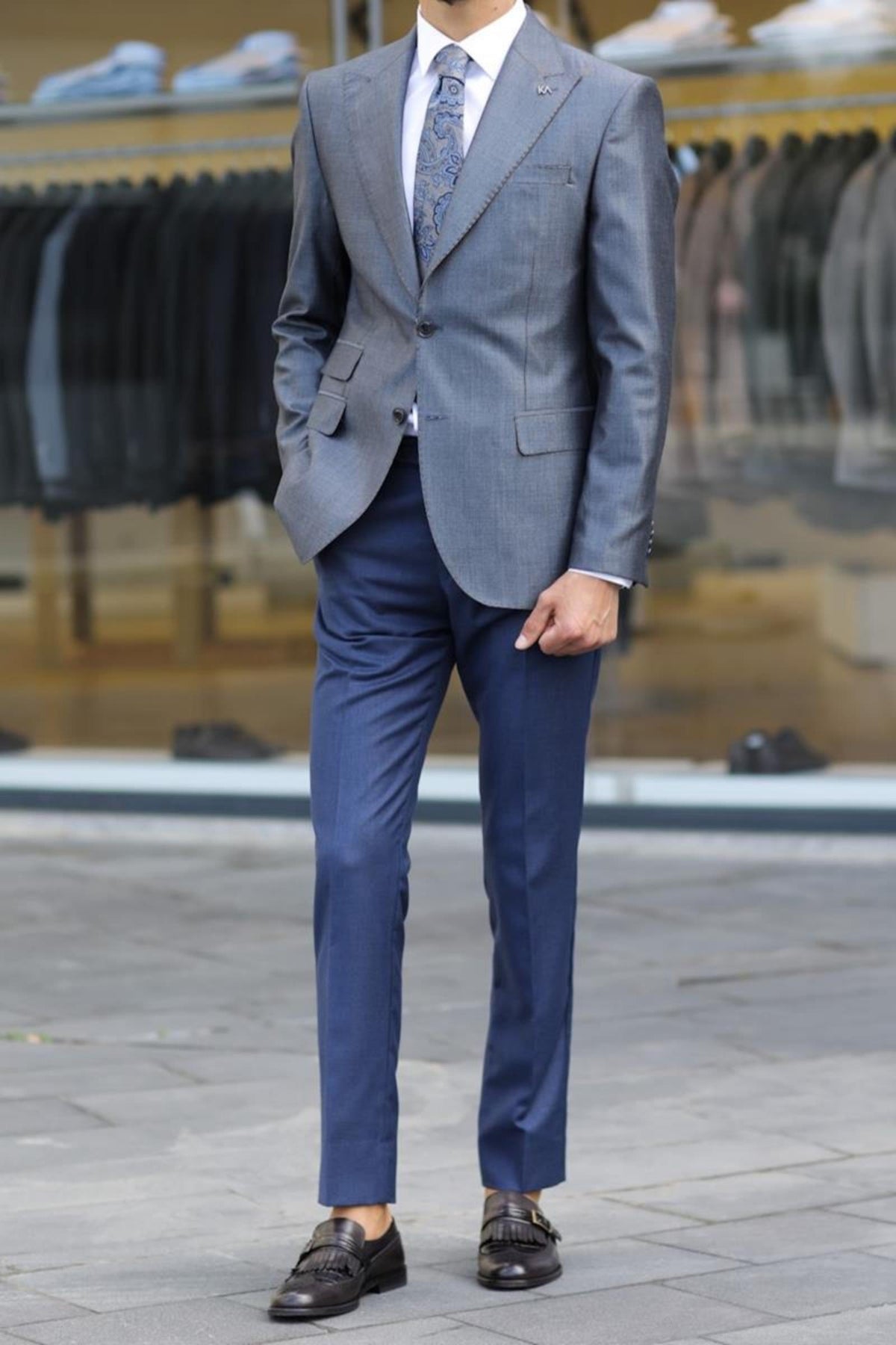 Erkek Slim Fit Ceket - Günlük Kullanım-KAV5026W