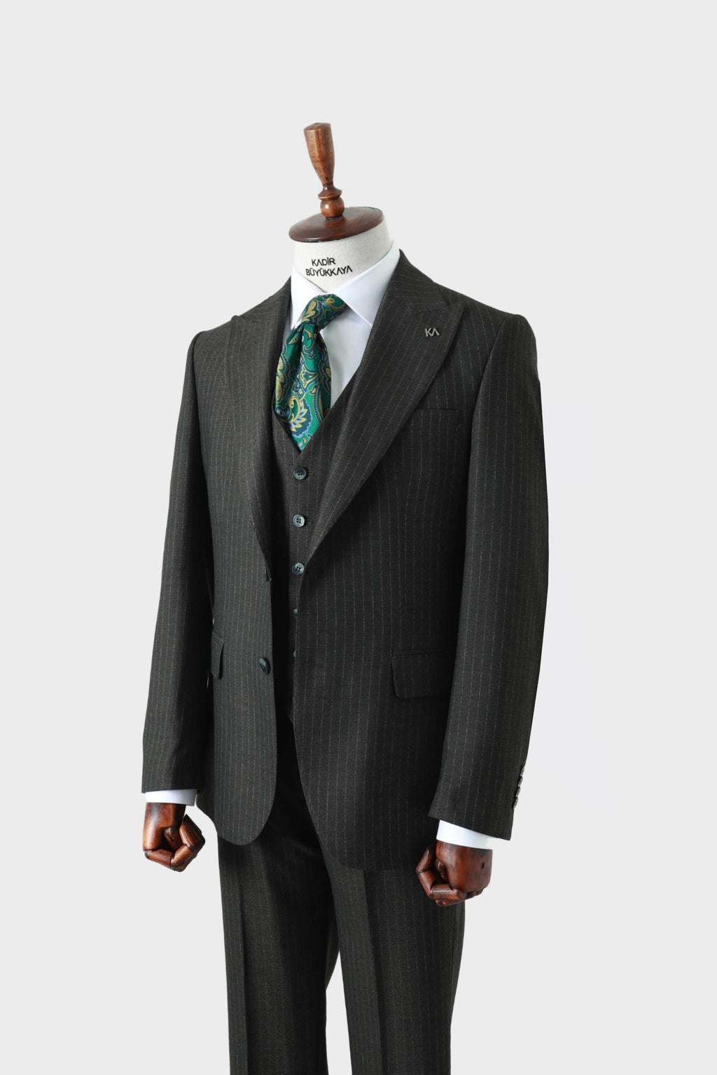 Konforlu Yelekli Erkek Takım Elbise-KAW1047S