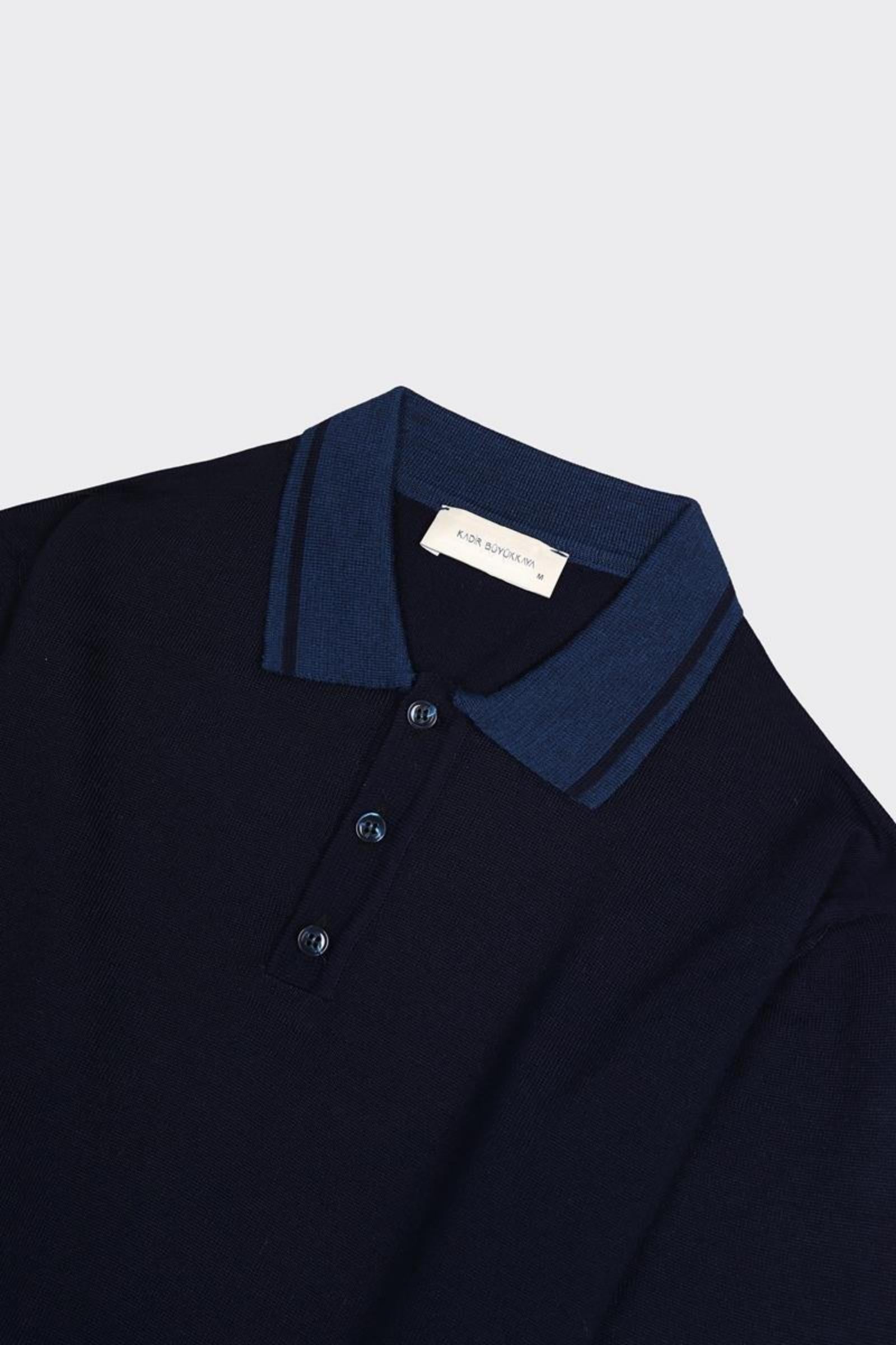 Erkek Düğmeli Polo Yaka Triko-KAX6703W