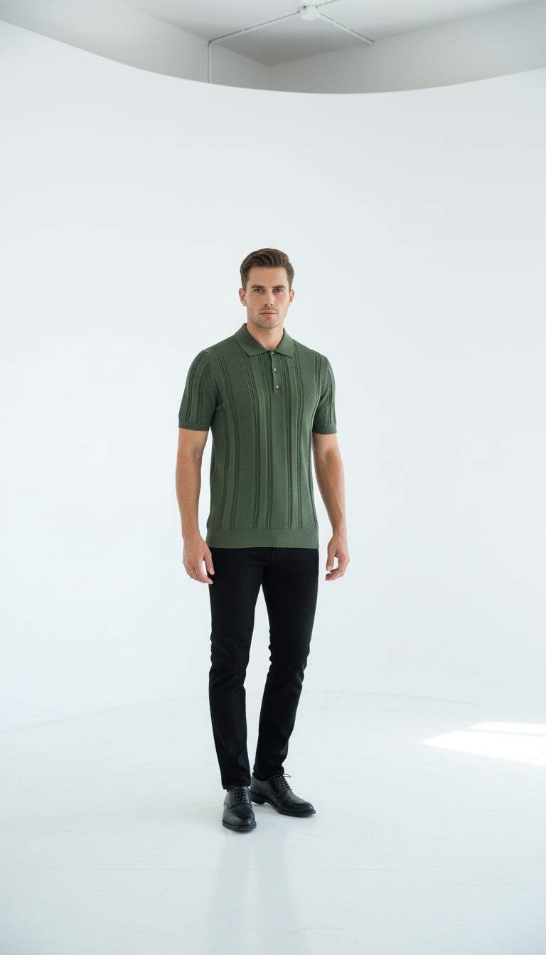 Düğm.Polo Yaka K.Kol T-Shirt Out-KAB6015S