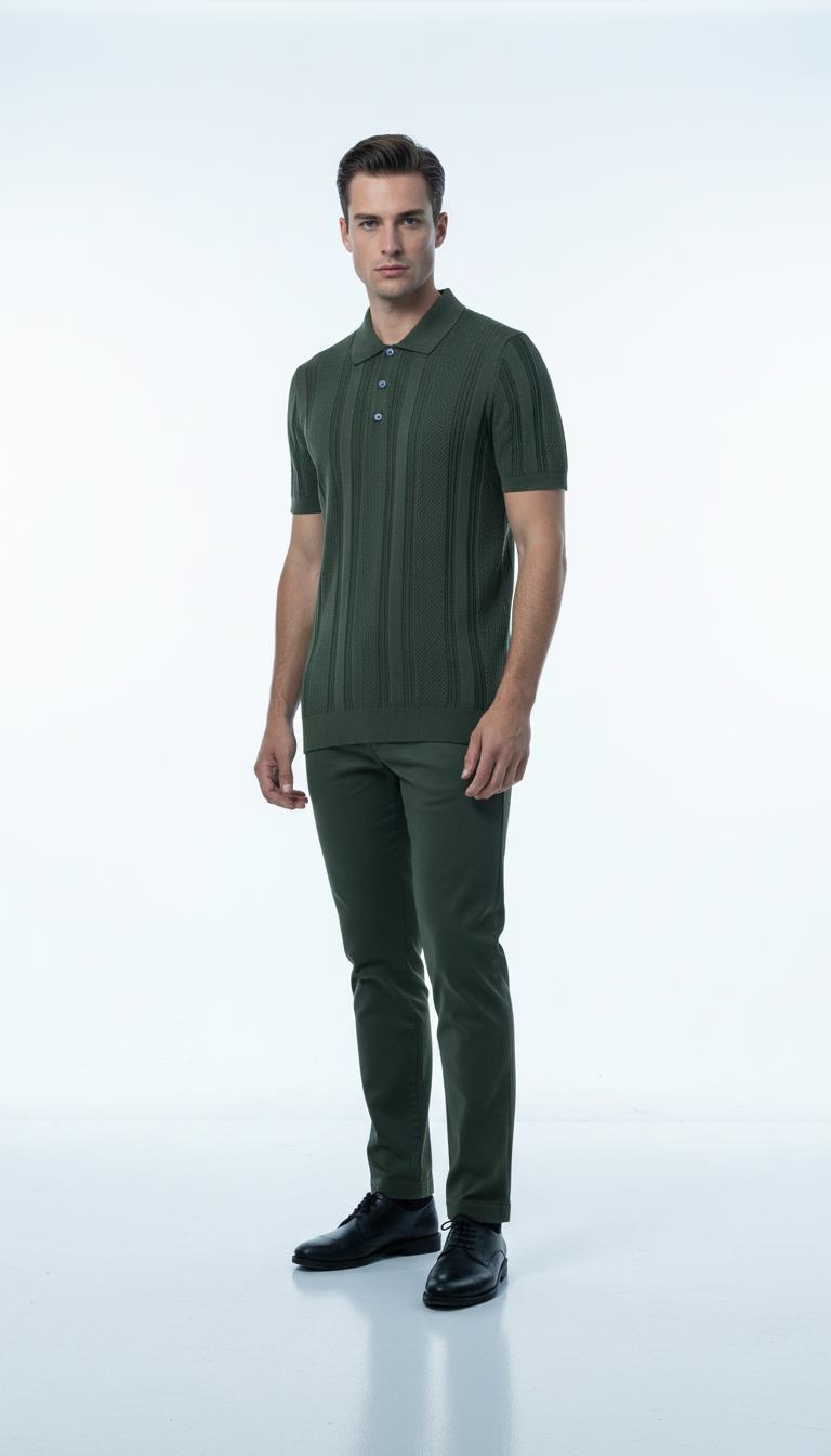 Düğm.Polo Yaka K.Kol T-Shirt Out-KAB6015S