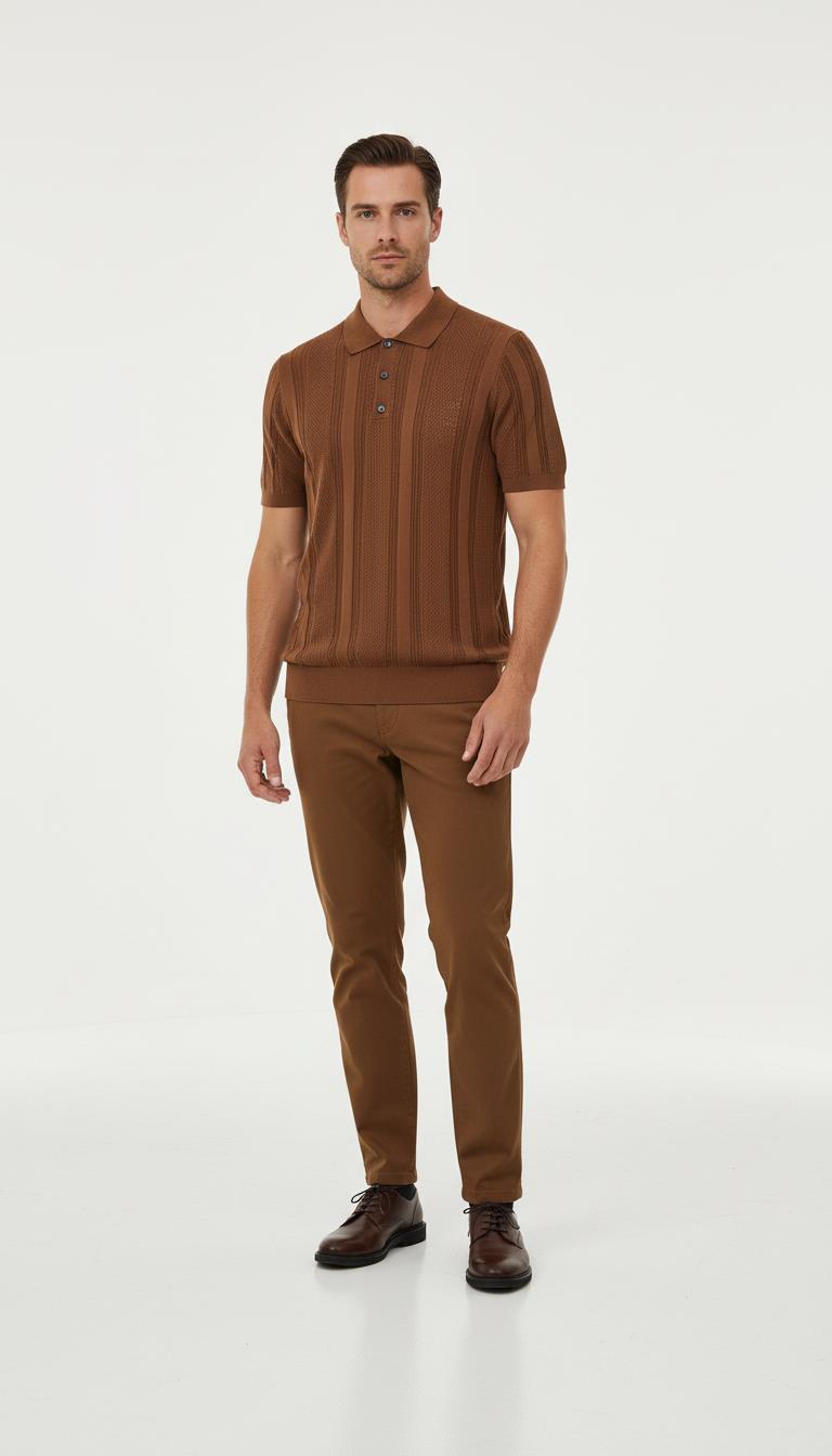 Düğm.Polo Yaka K.Kol T-Shirt Out-KAB6015S