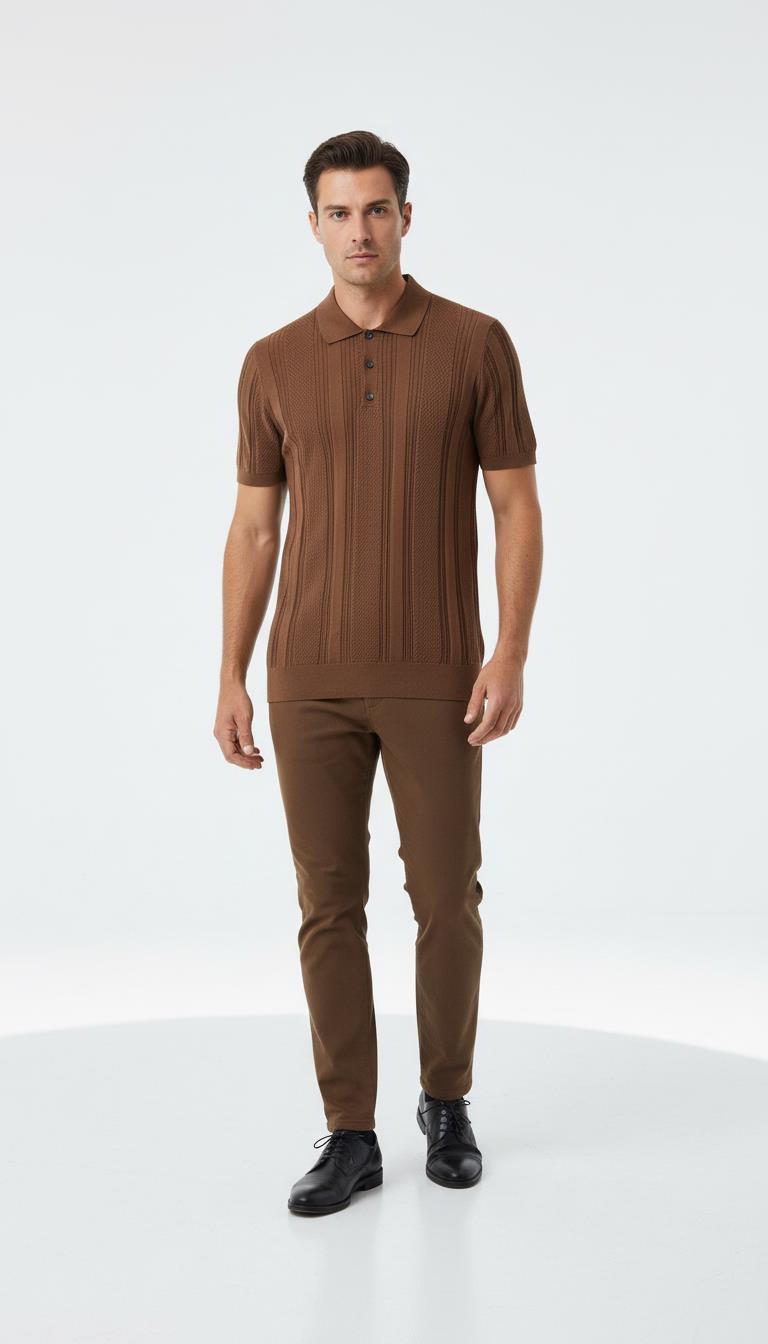 Düğm.Polo Yaka K.Kol T-Shirt Out-KAB6015S